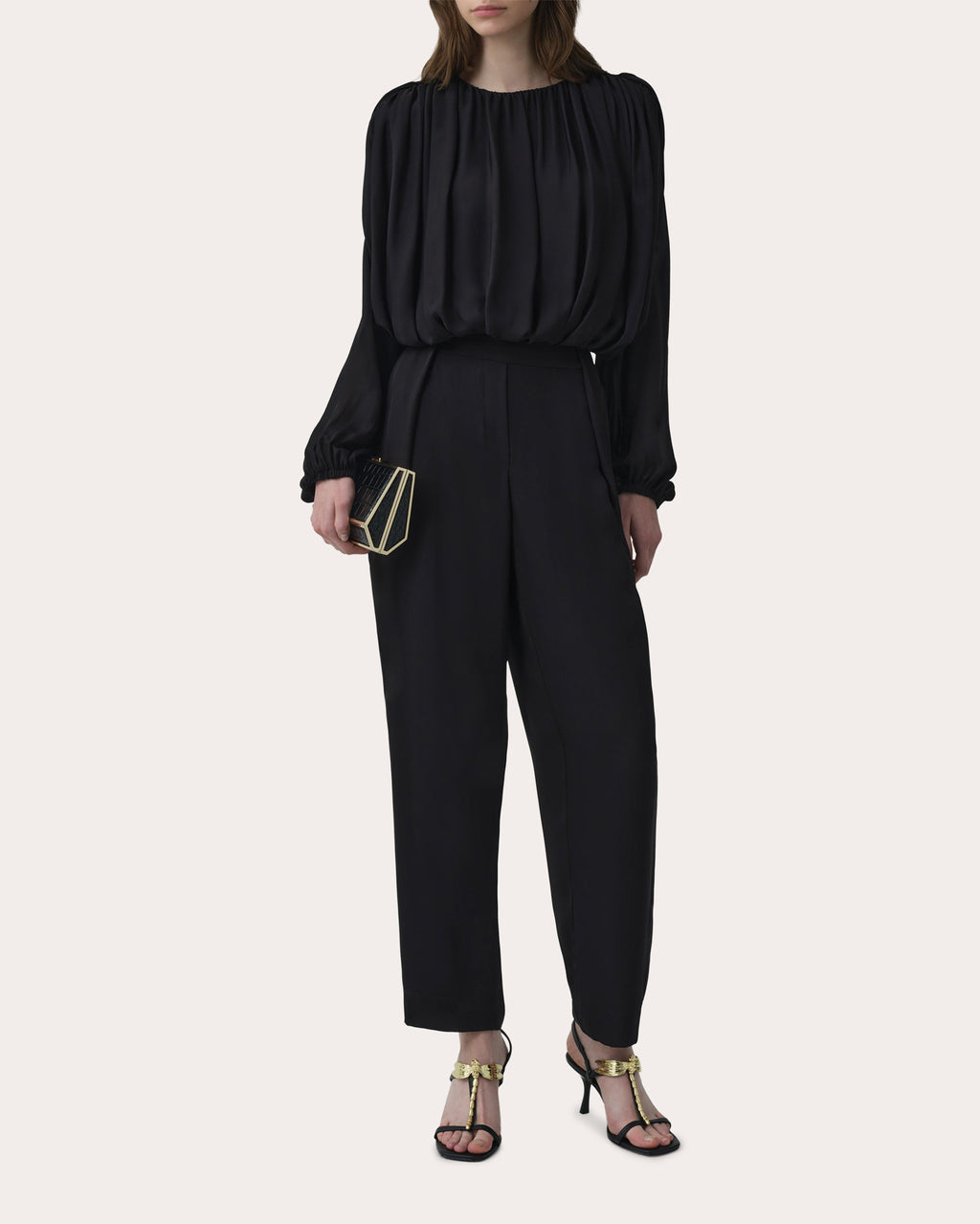 Reid Silk Georgette Draped Pants