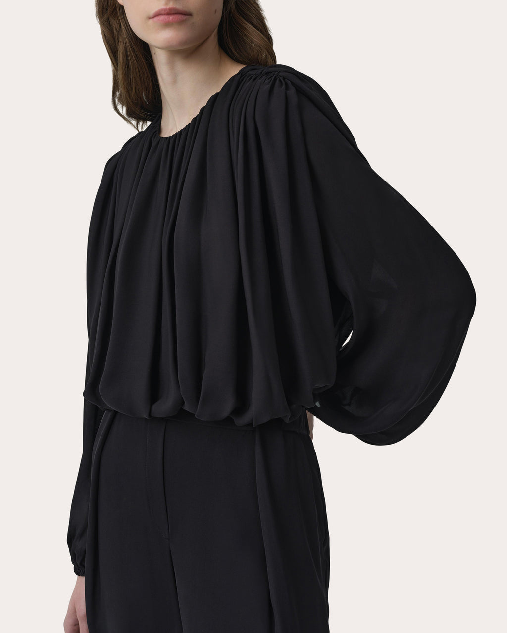Frida Silk Georgette Gathered Blouse