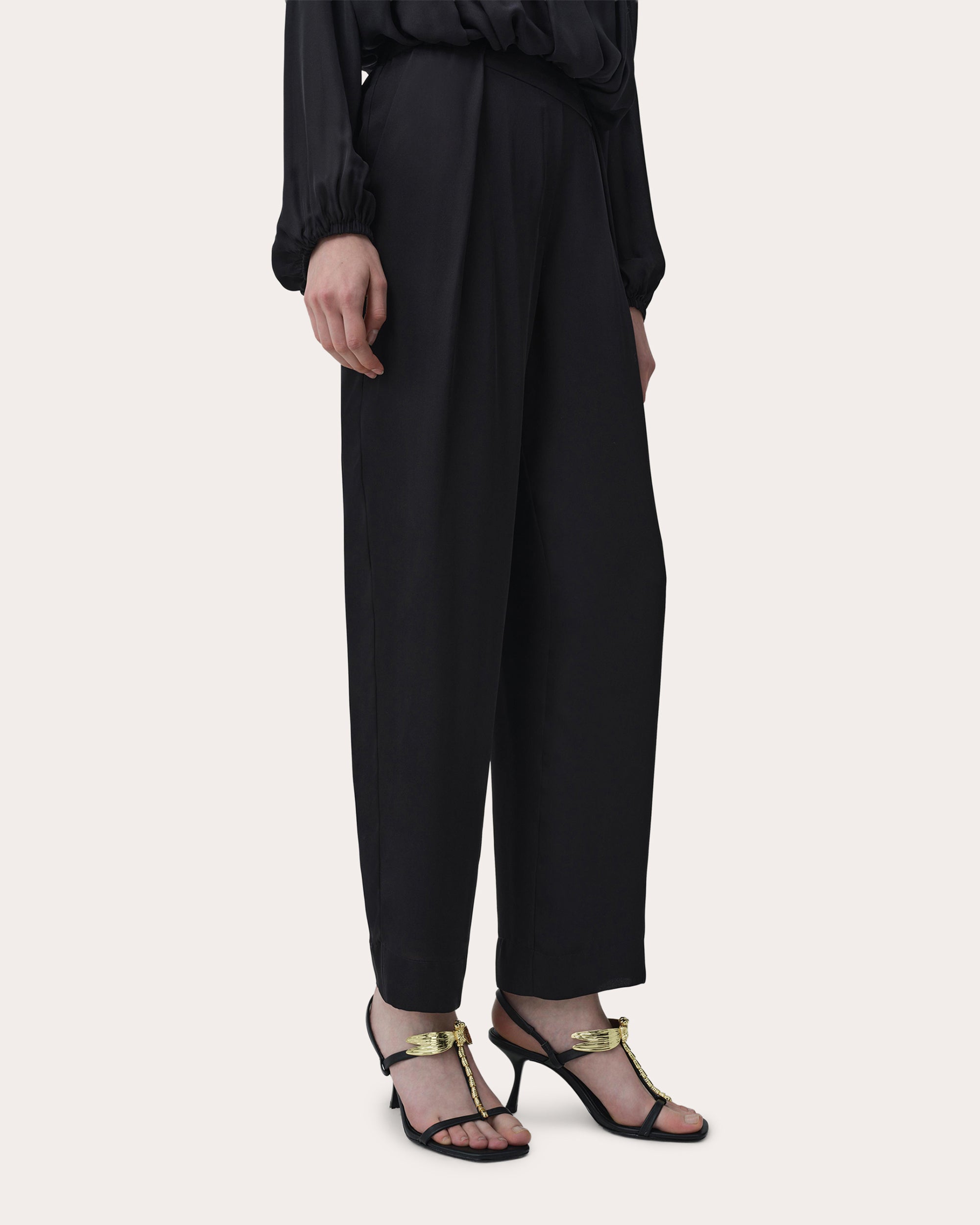 Reid Silk Georgette Draped Pants