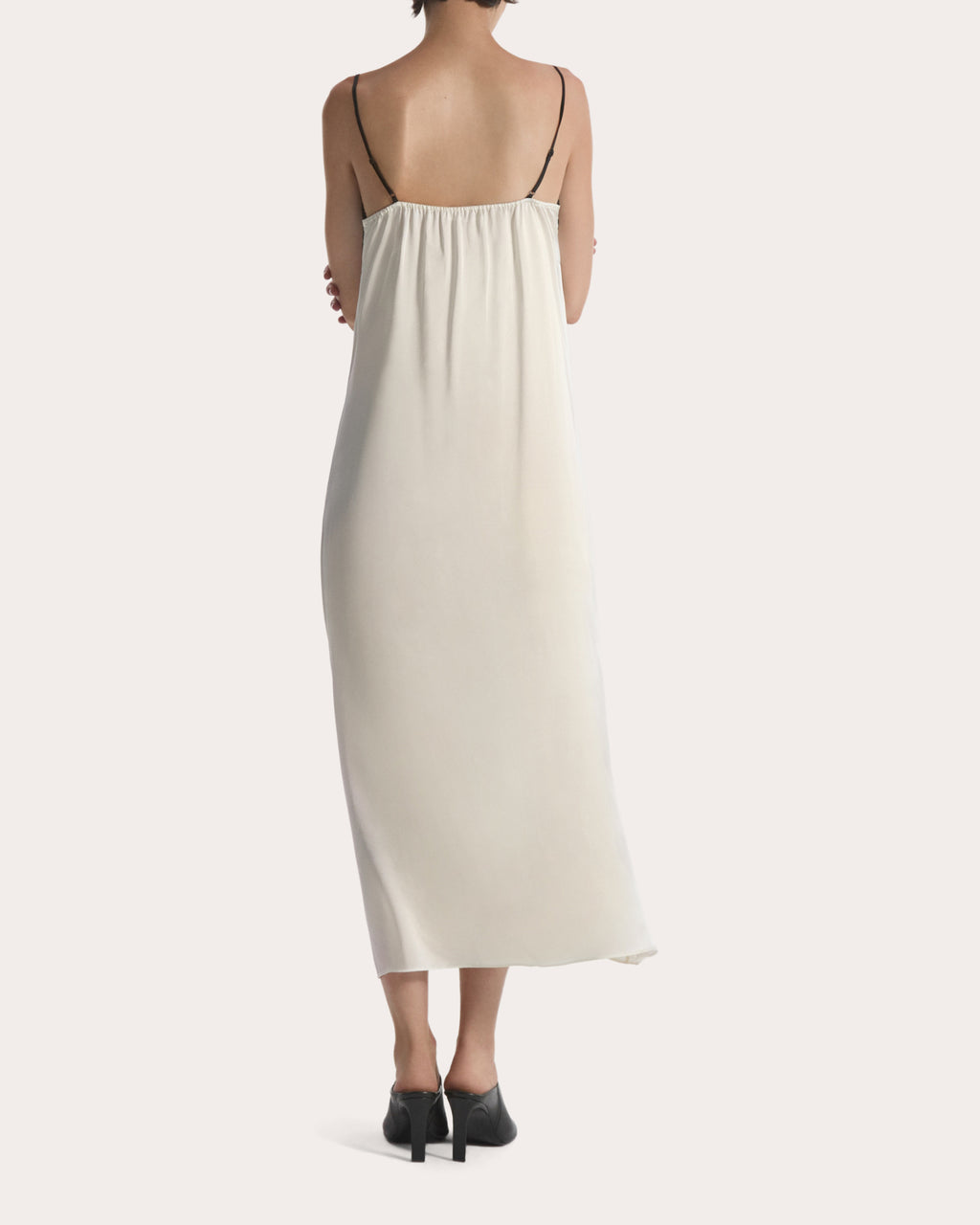 Silk Lace-Trim Bias Slip Dress
