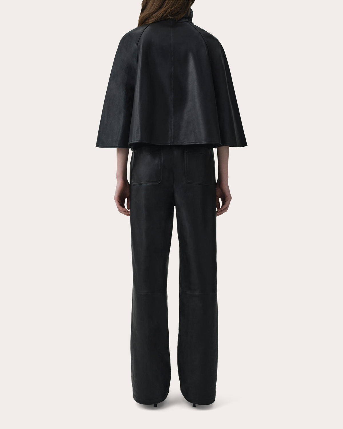 Corrine Leather Straight-Leg Pants