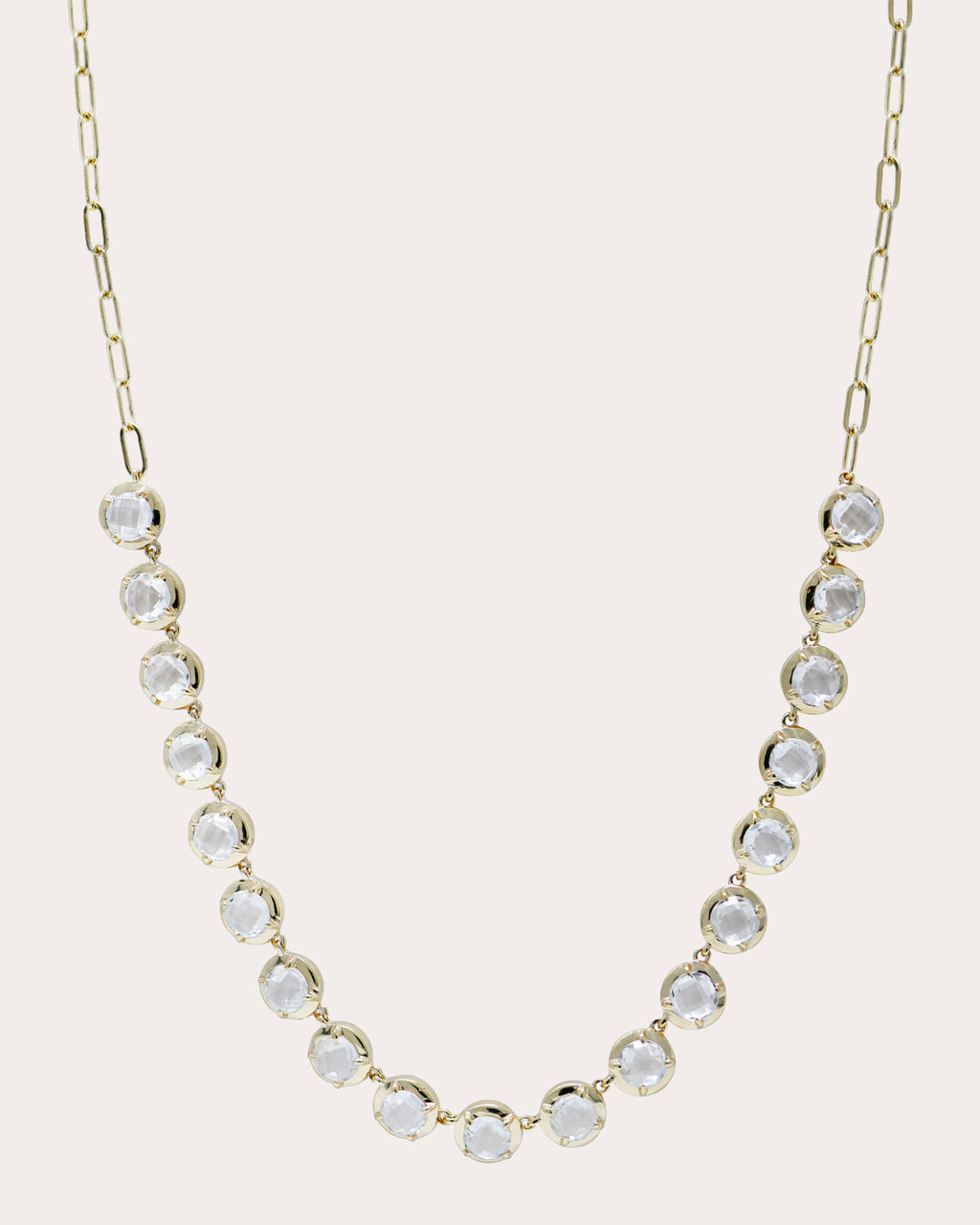 Topaz & 14k Gold Mélia Kim Tennis Necklace