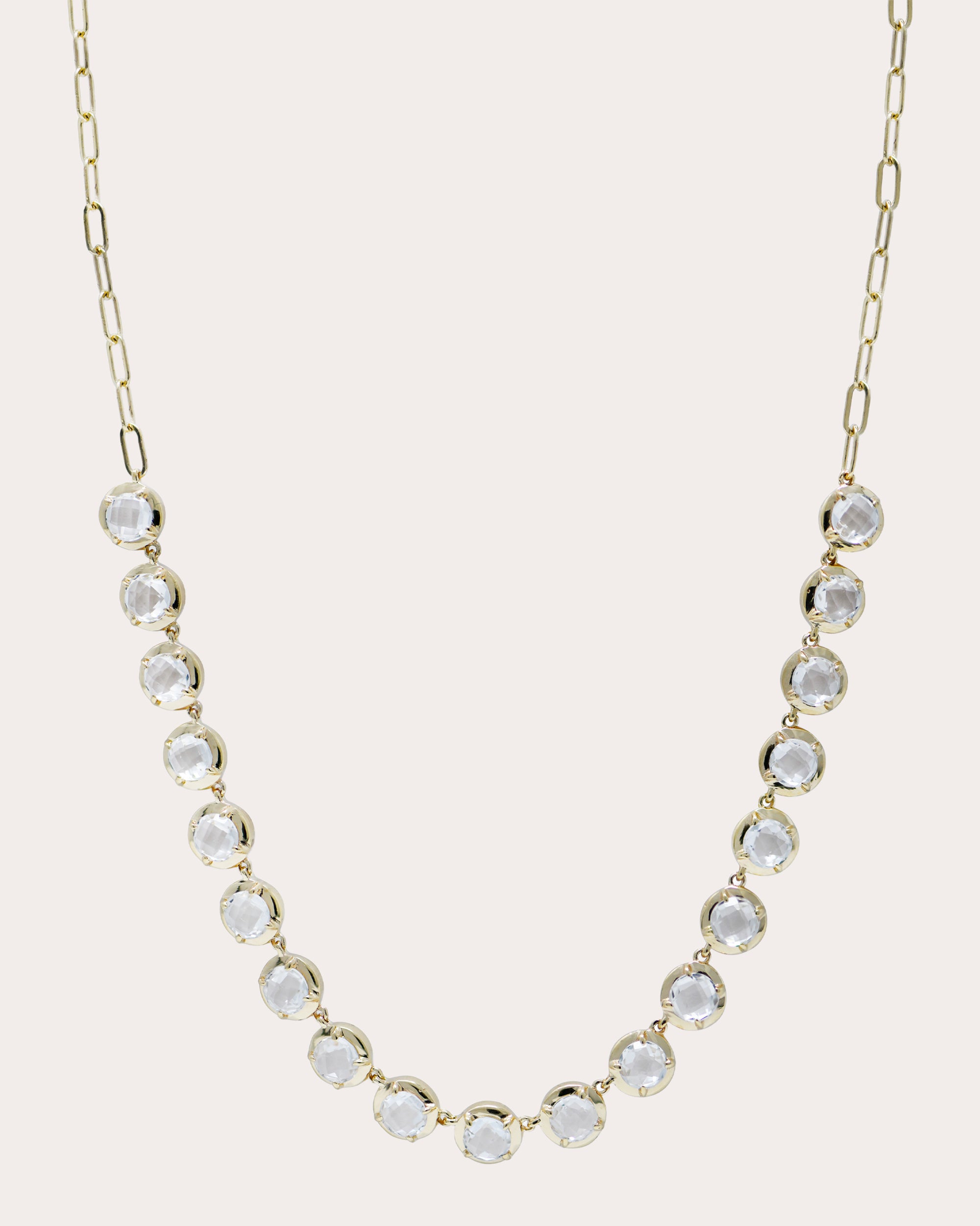 Topaz & 14k Gold Mélia Kim Tennis Necklace