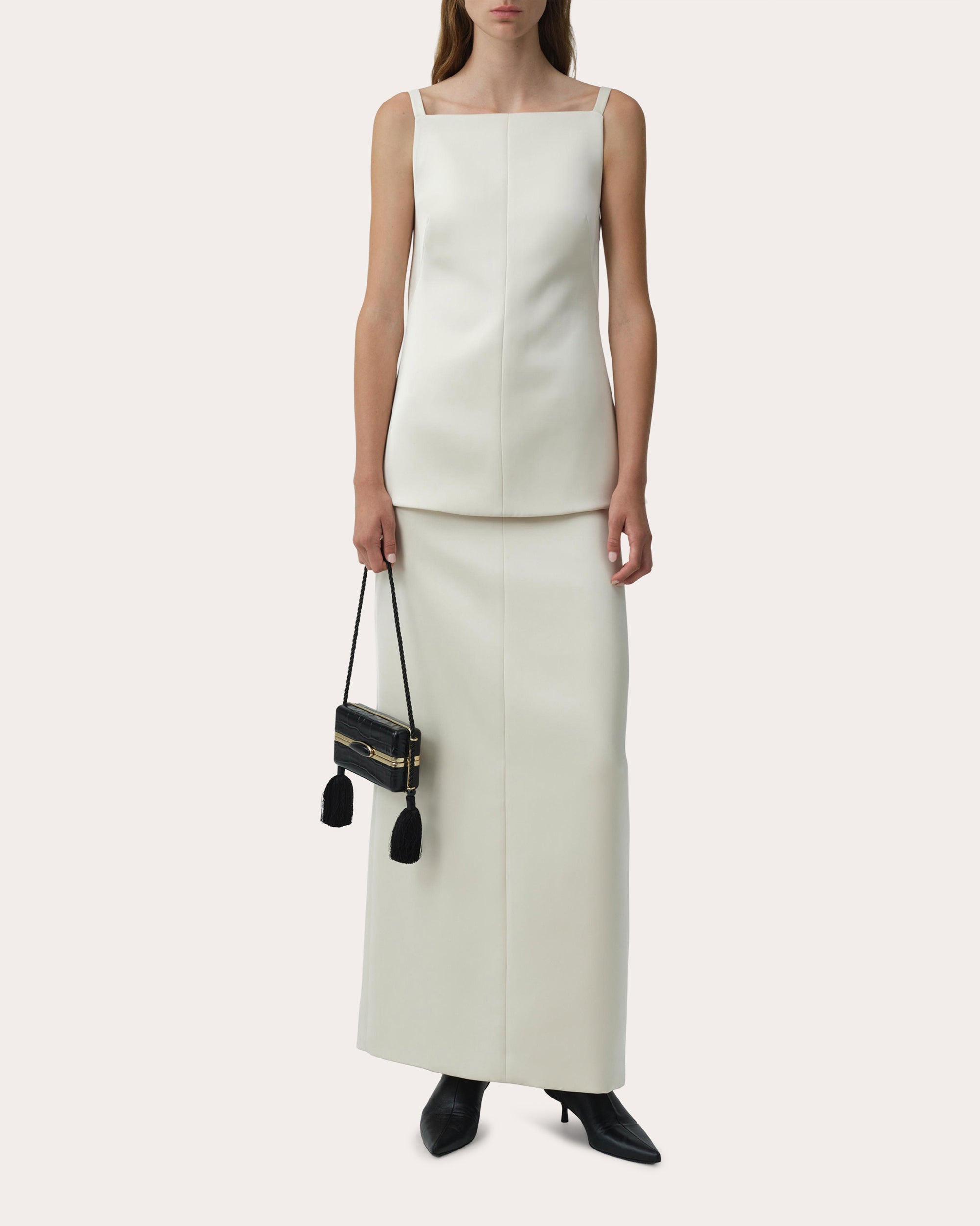 Anais Tailored Column Midi Skirt