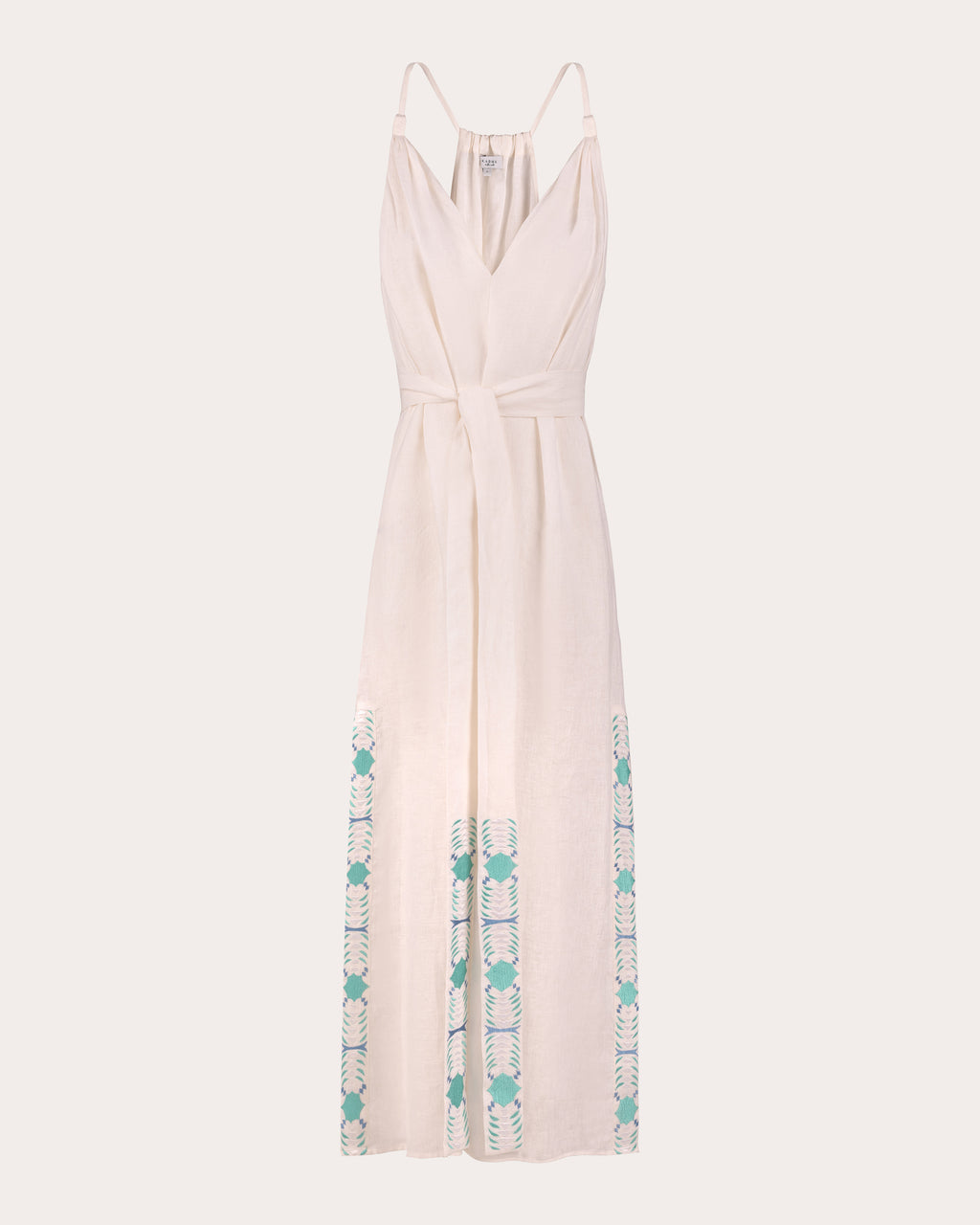 Sabi Embroidered Linen Maxi Dress