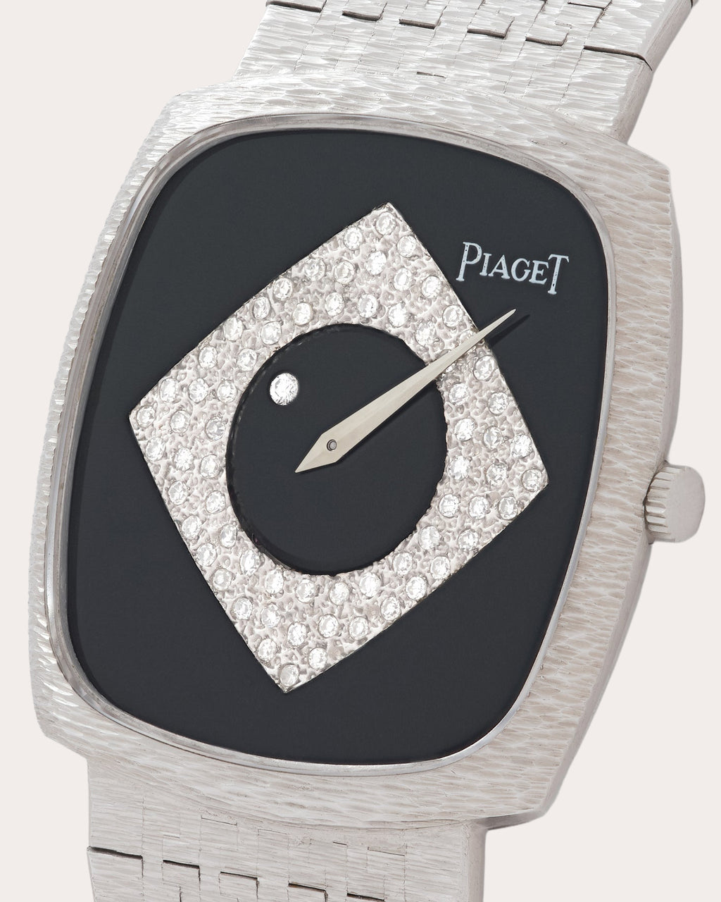 Vintage Piaget Onyx & Diamond 9591 A6 Watch