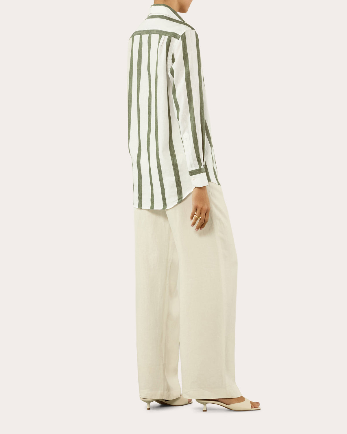 The Boyfriend Stripe Linen Cotton Shirt