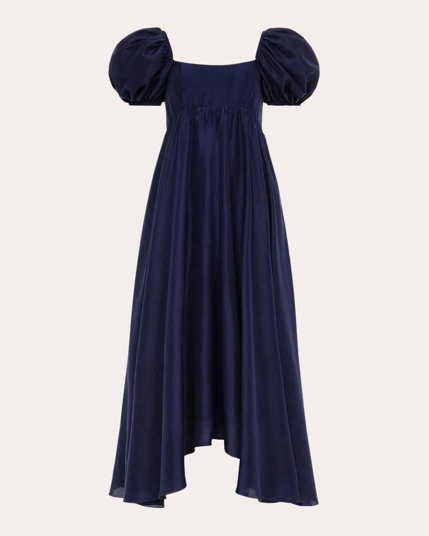 Rory Asymmetric Silk Midi Dress
