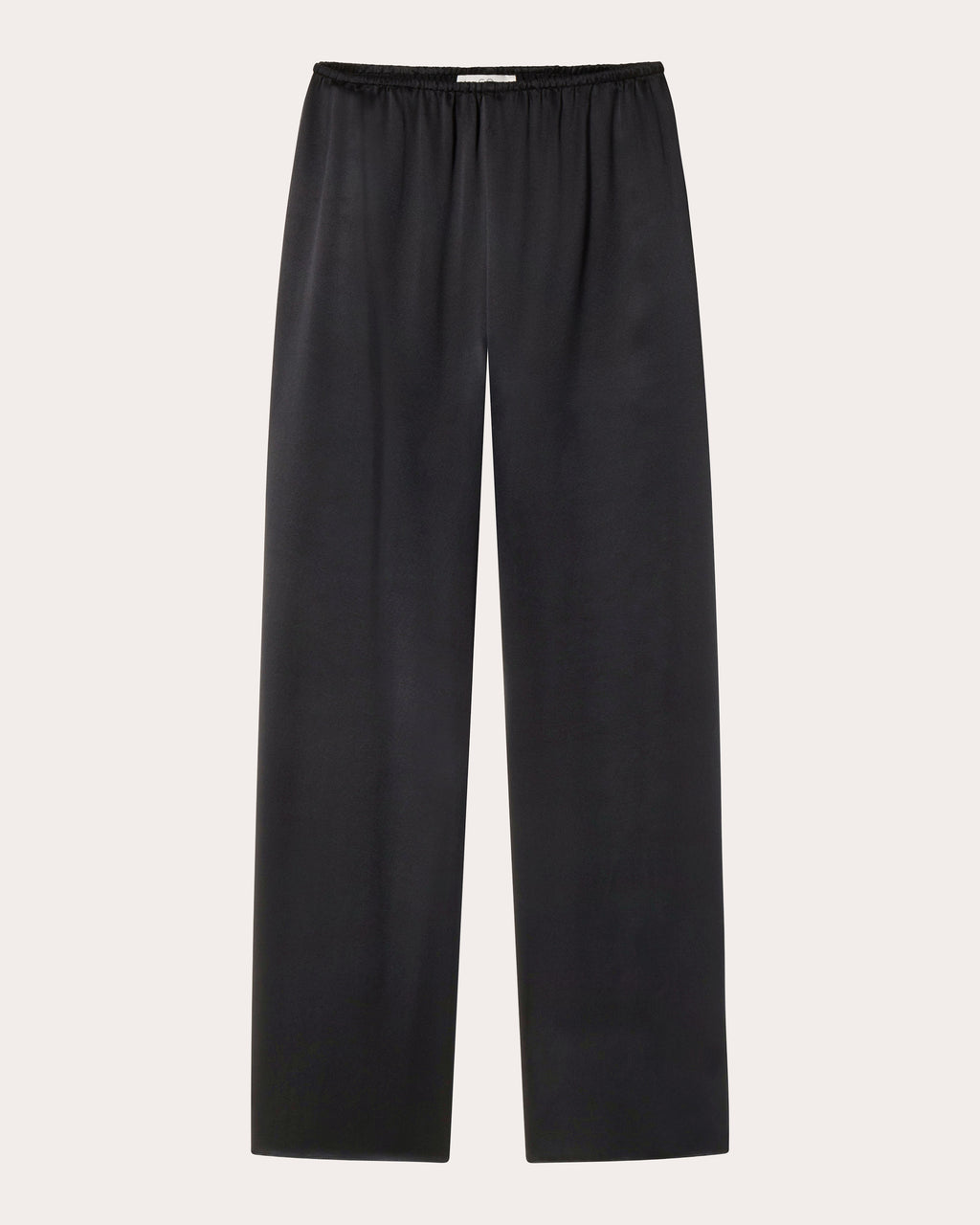 Silk Straight-Leg Pull-On Pants