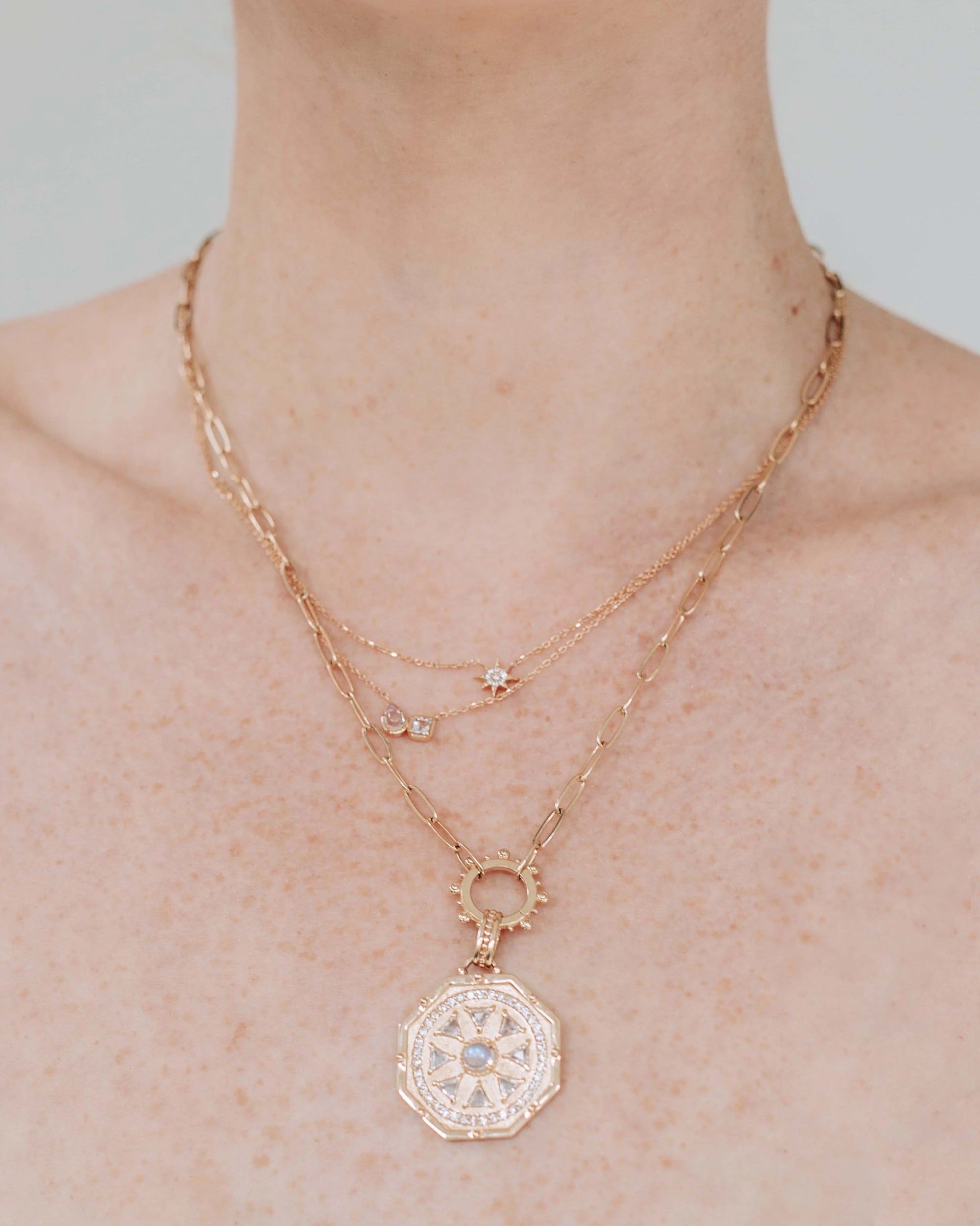 14k Gold Dew Drop Mini Marine Storycatcher Necklace