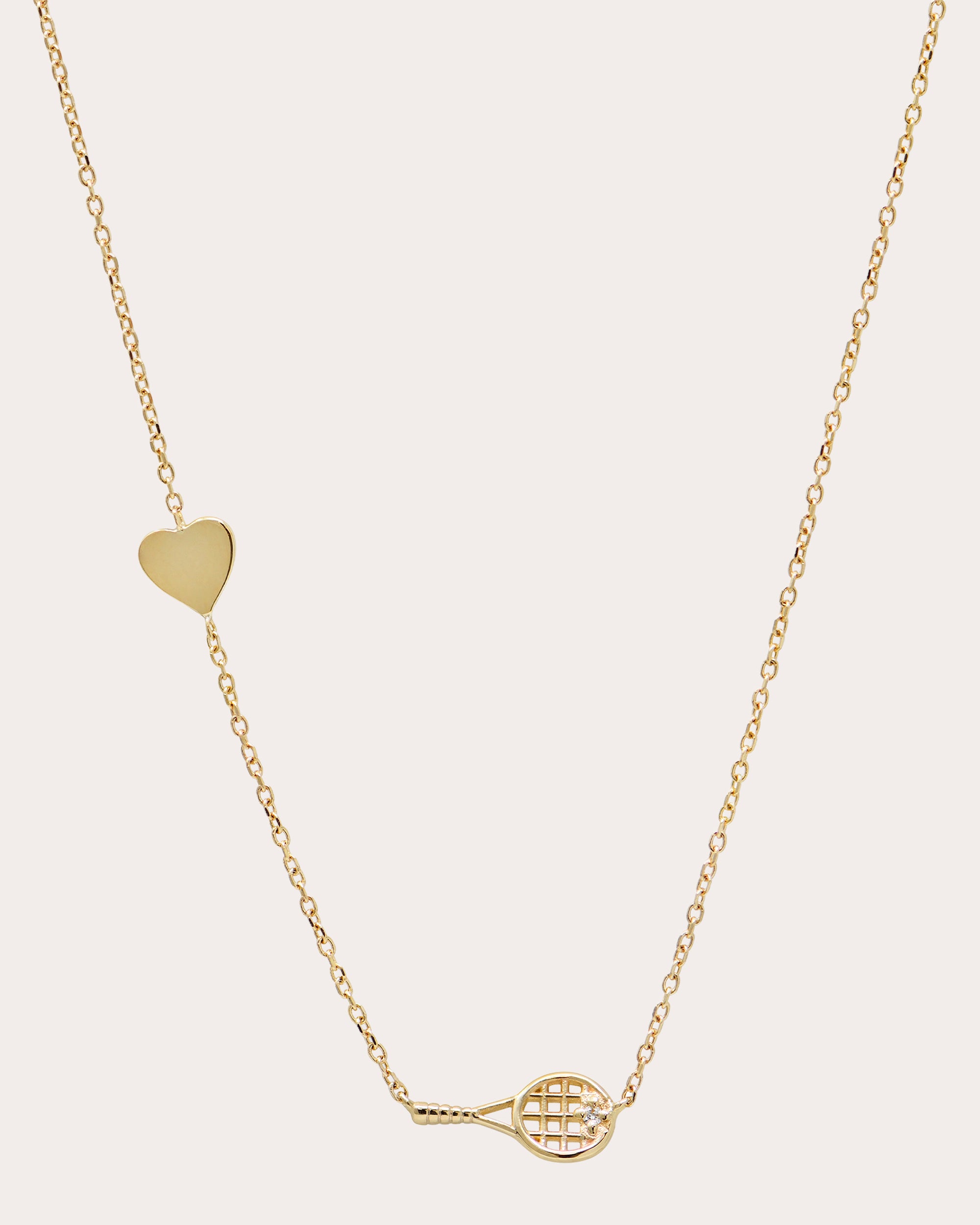 Diamond Love Letter Kelly Racquet Necklace