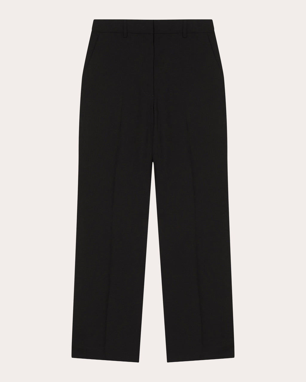 Virgin Wool Cropped Cigarette Trousers