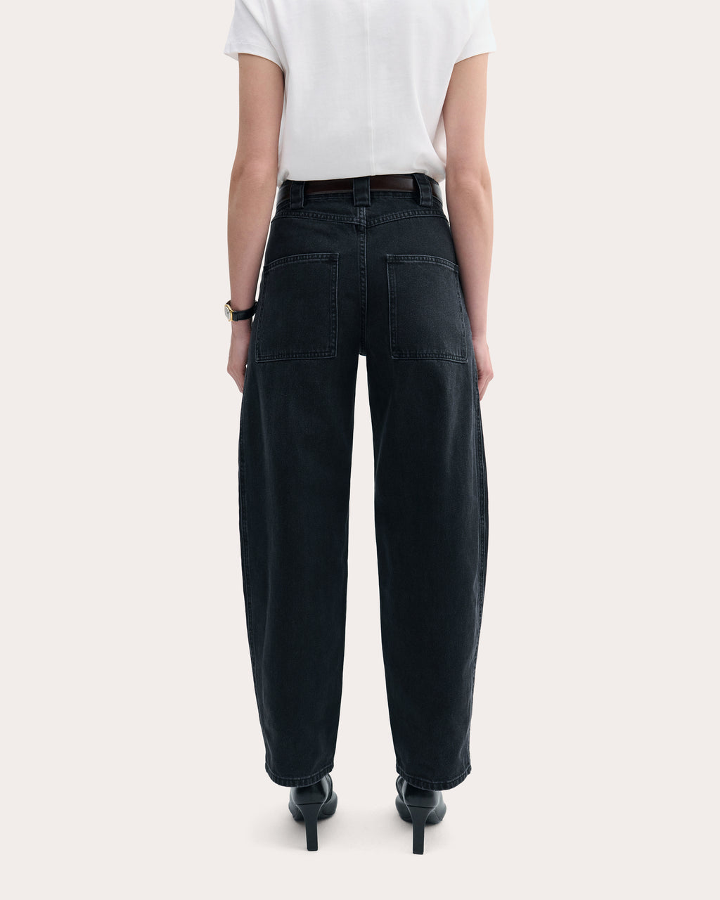 Patch Pocket Barrel Jeans