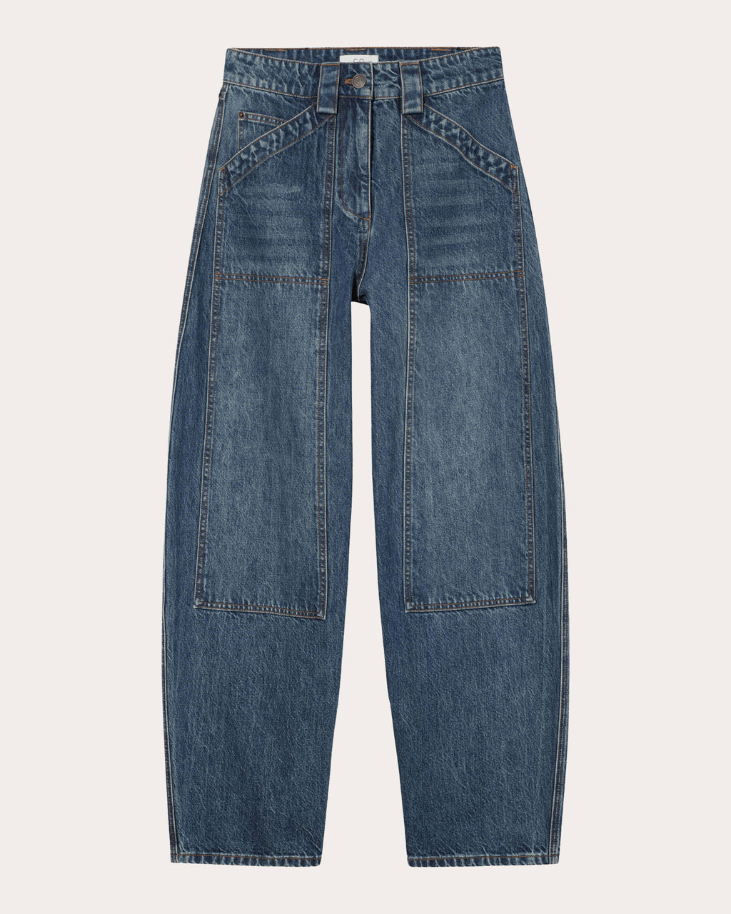 Patch Pocket Barrel Jeans