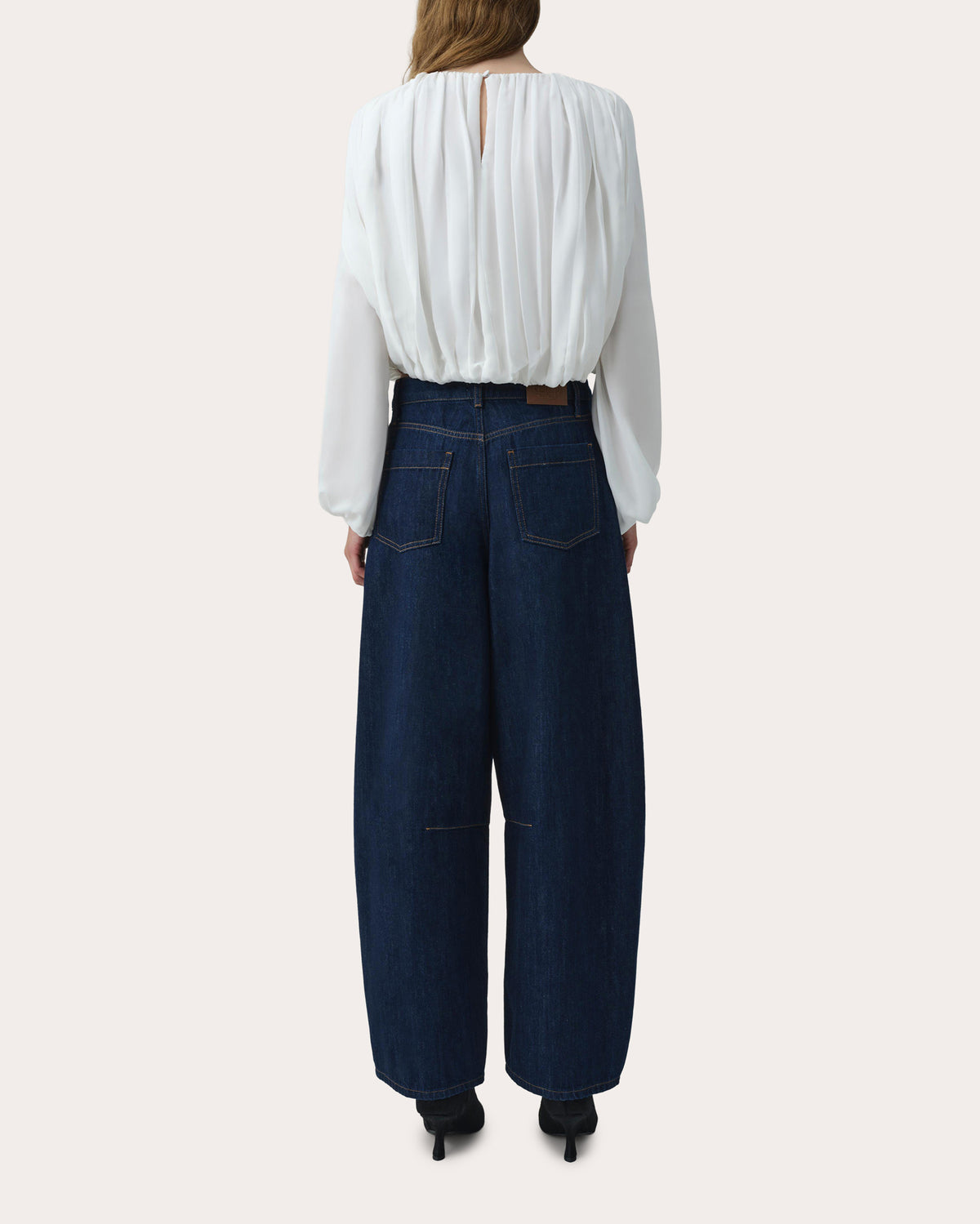 Frida Silk Georgette Gathered Blouse