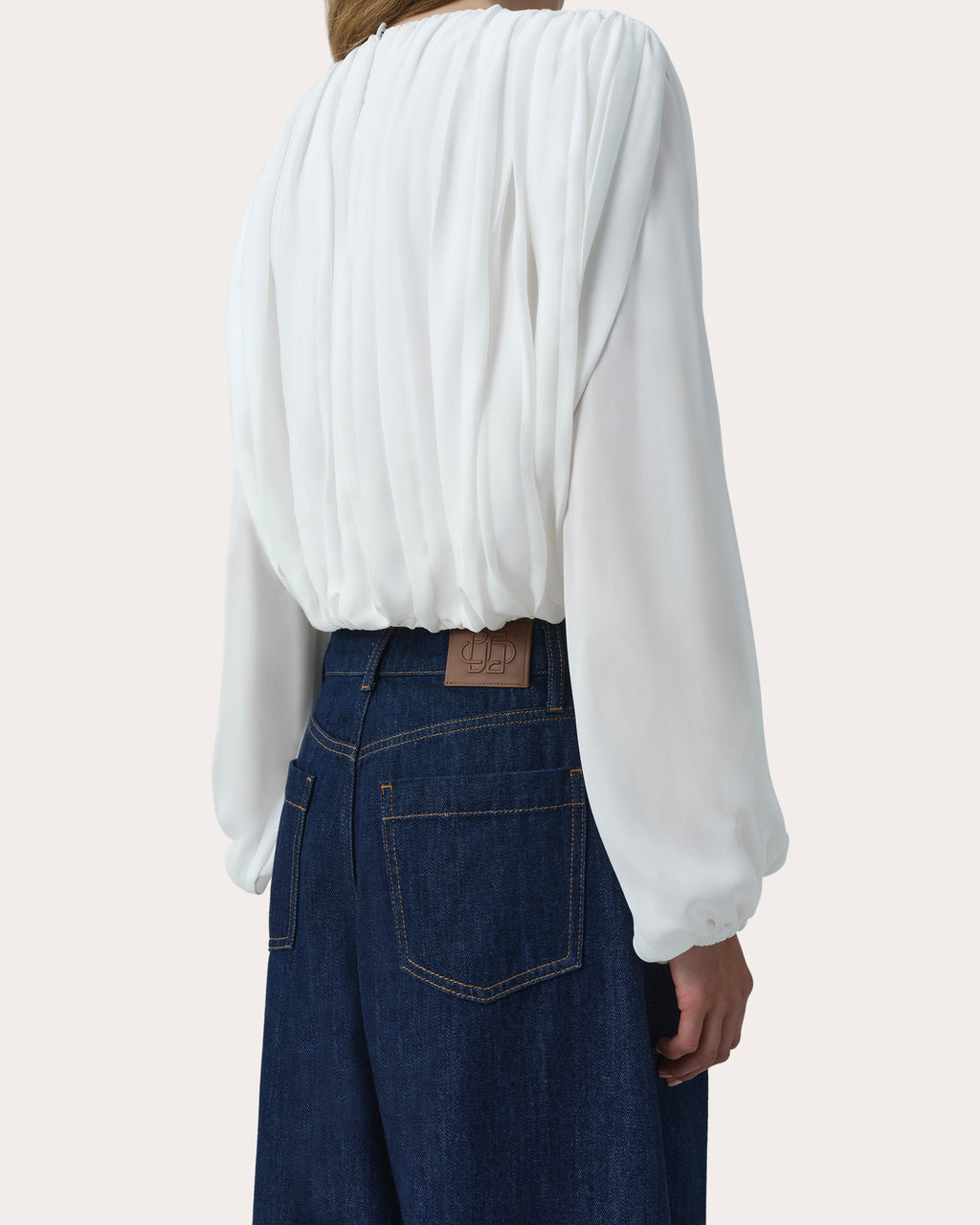 Frida Silk Georgette Gathered Blouse