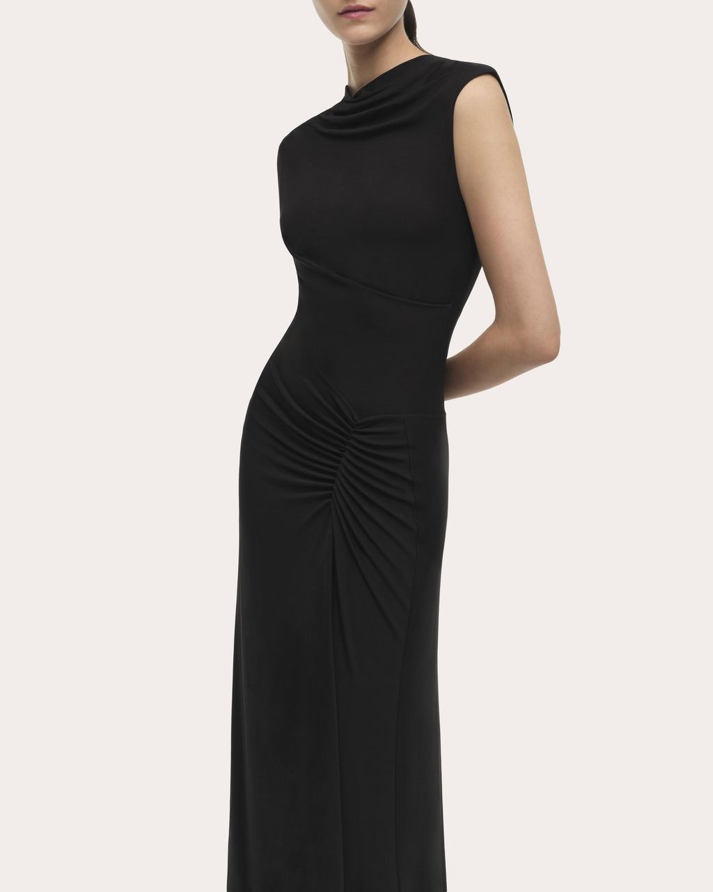 Acacia Jersey Draped Maxi Dress