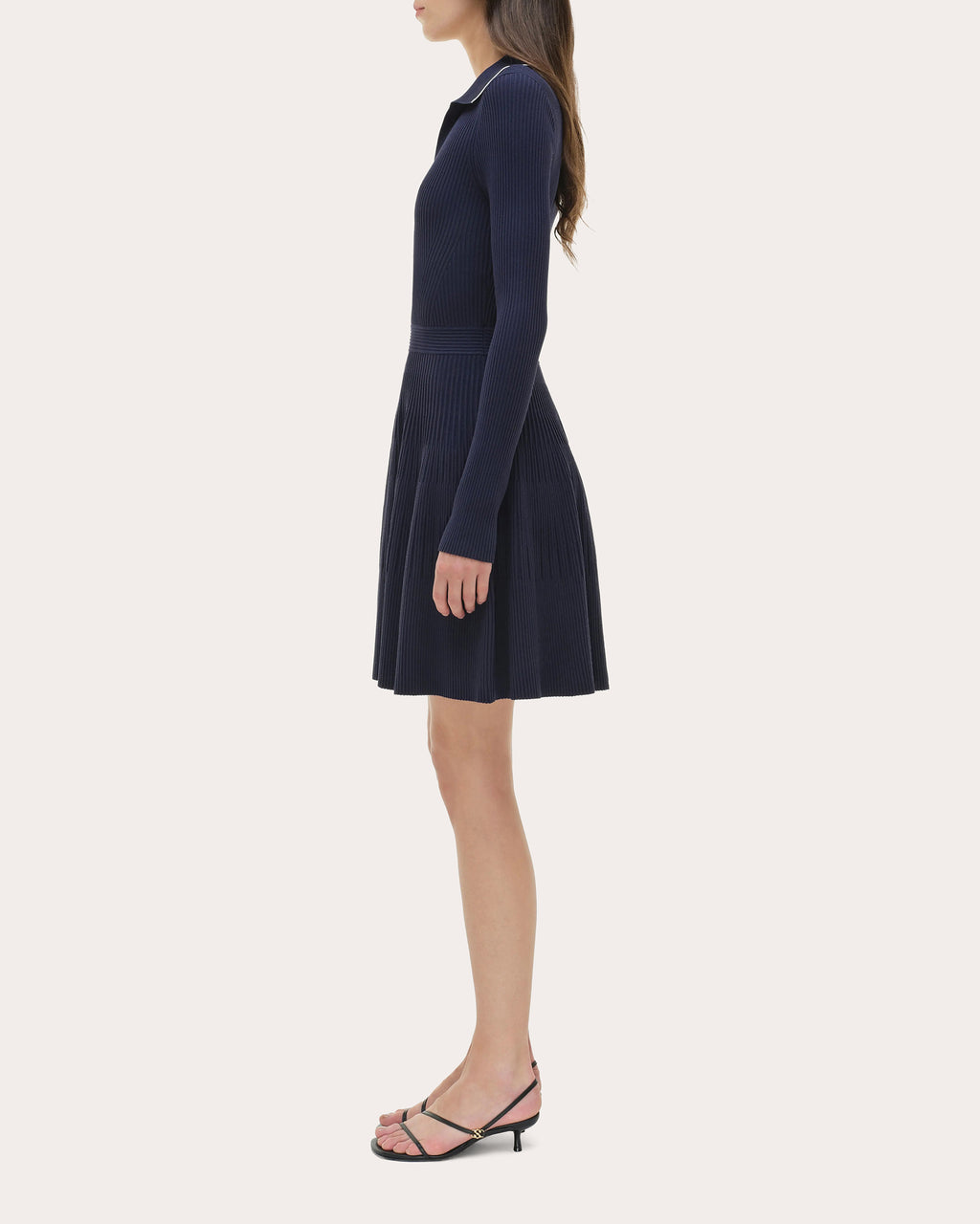 Alcott Rib Knit Polo Mini Dress