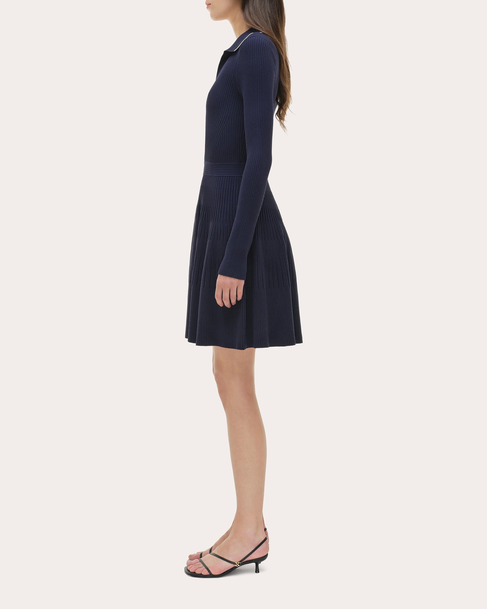 Alcott Rib Knit Polo Mini Dress