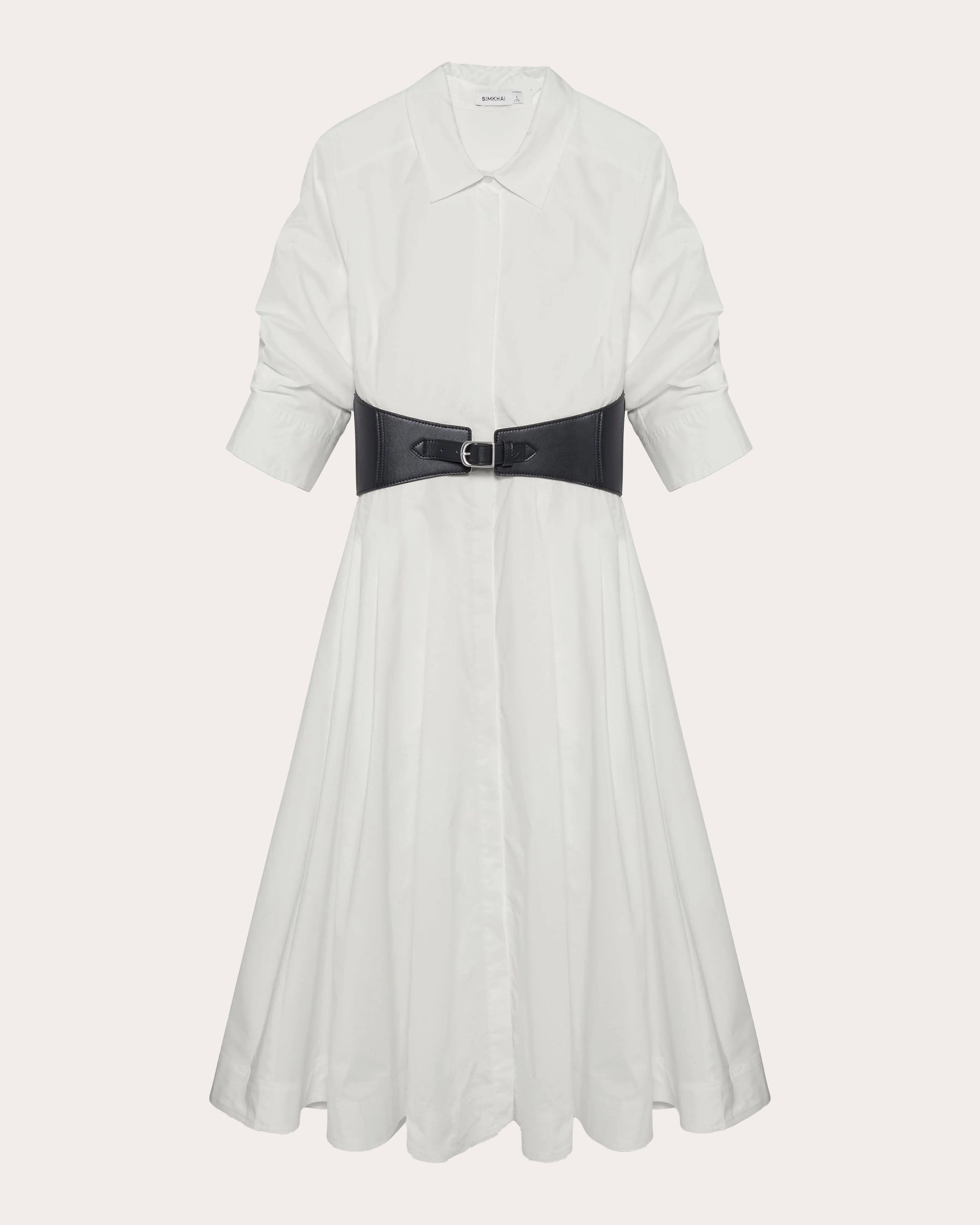 Simkhai Women's Olson Belted Dress - White - Size L