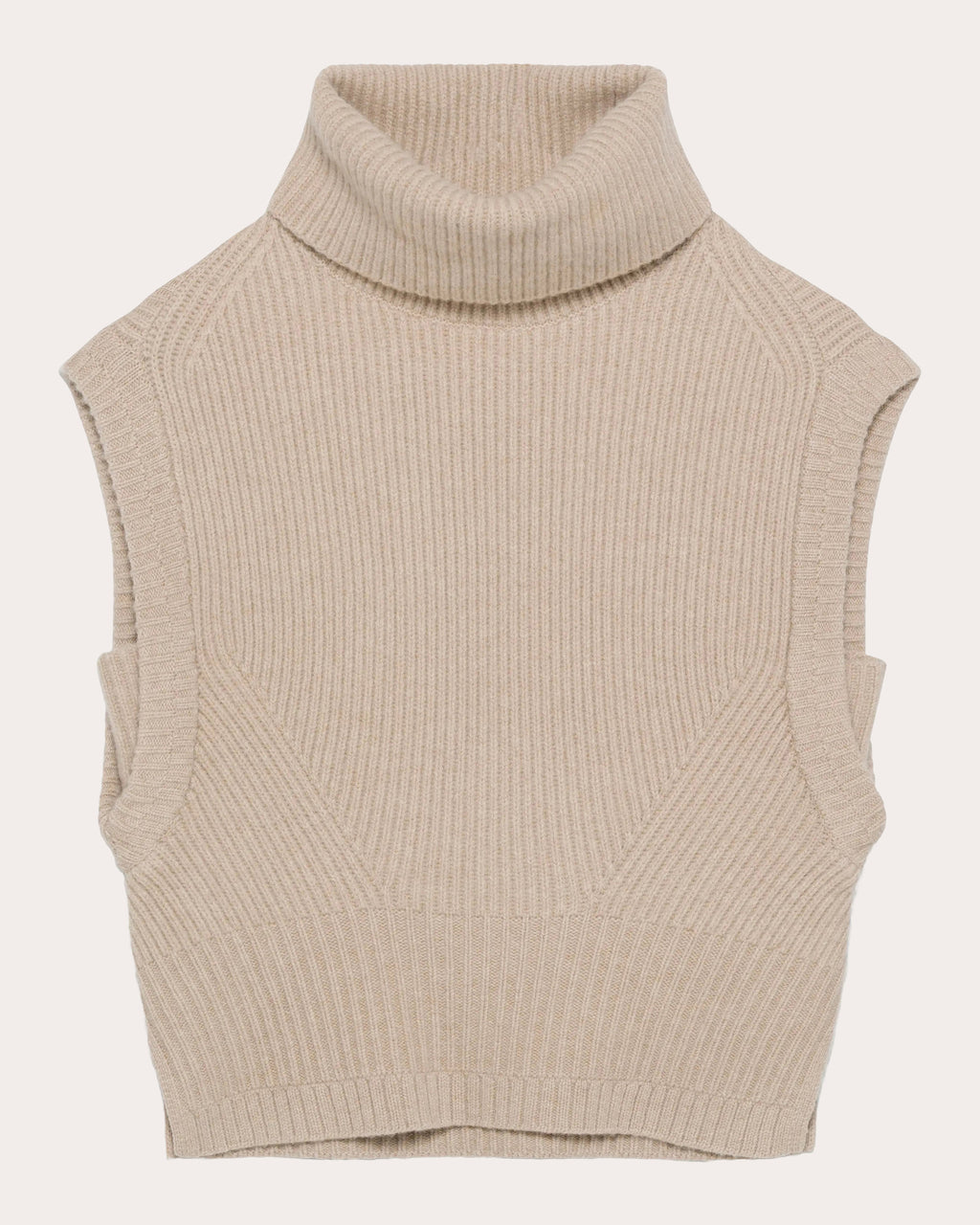 Maple Ribbed Wool Cashmere Turtleneck Sweater