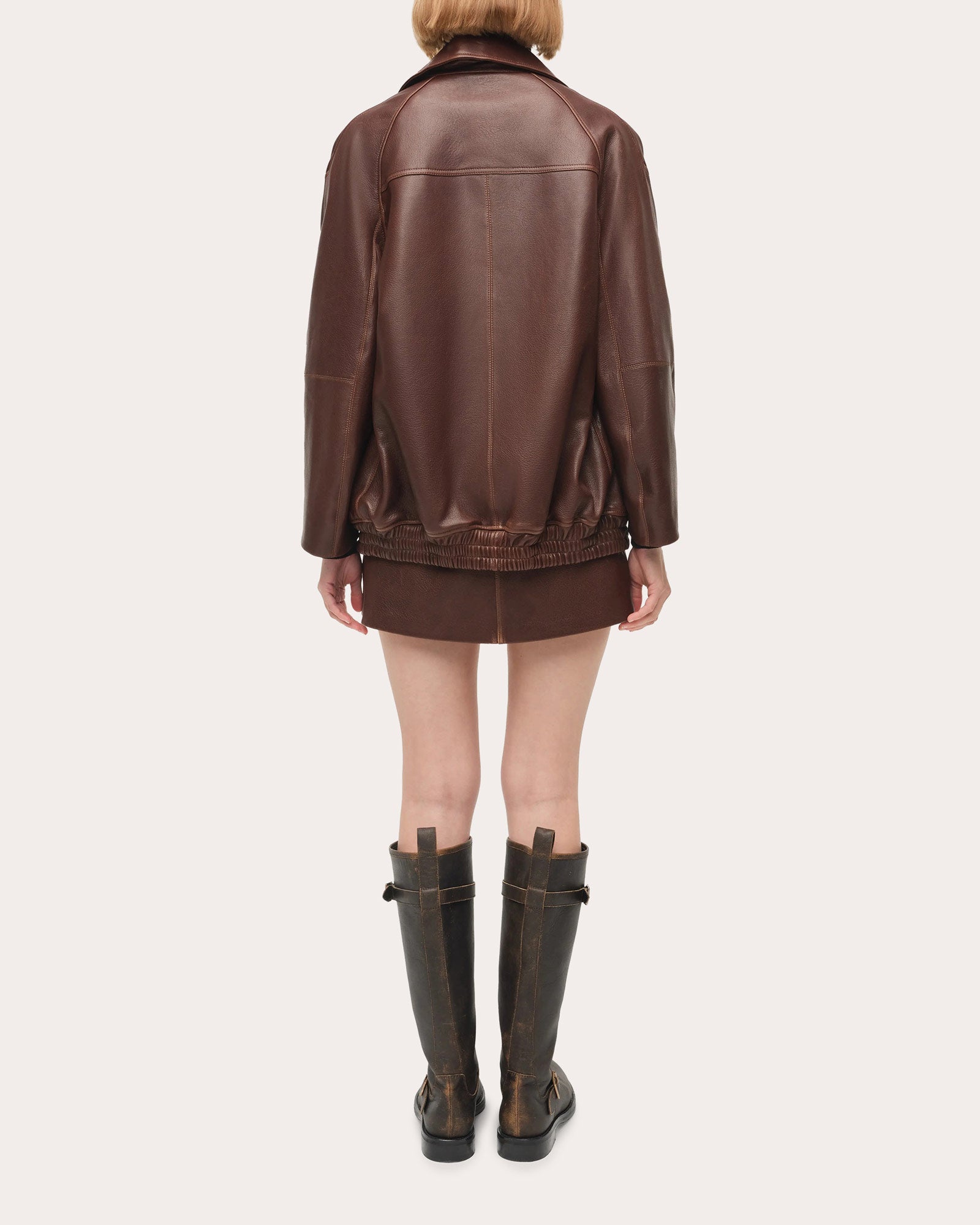 Huntington Oversized Leather Jacket