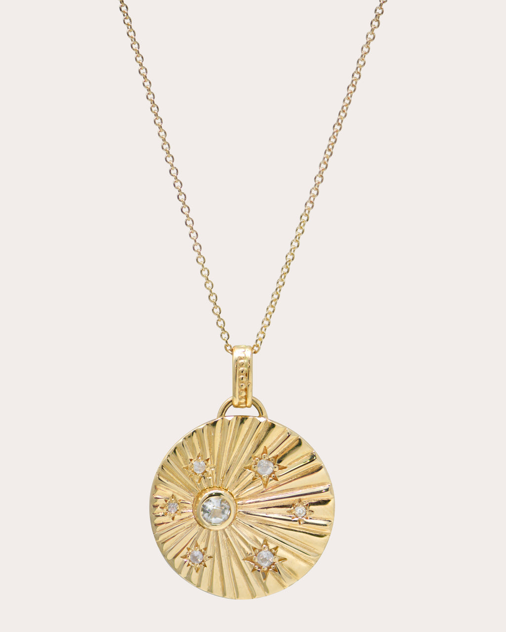 Topaz Aztec Rae Ripple Medallion Necklace