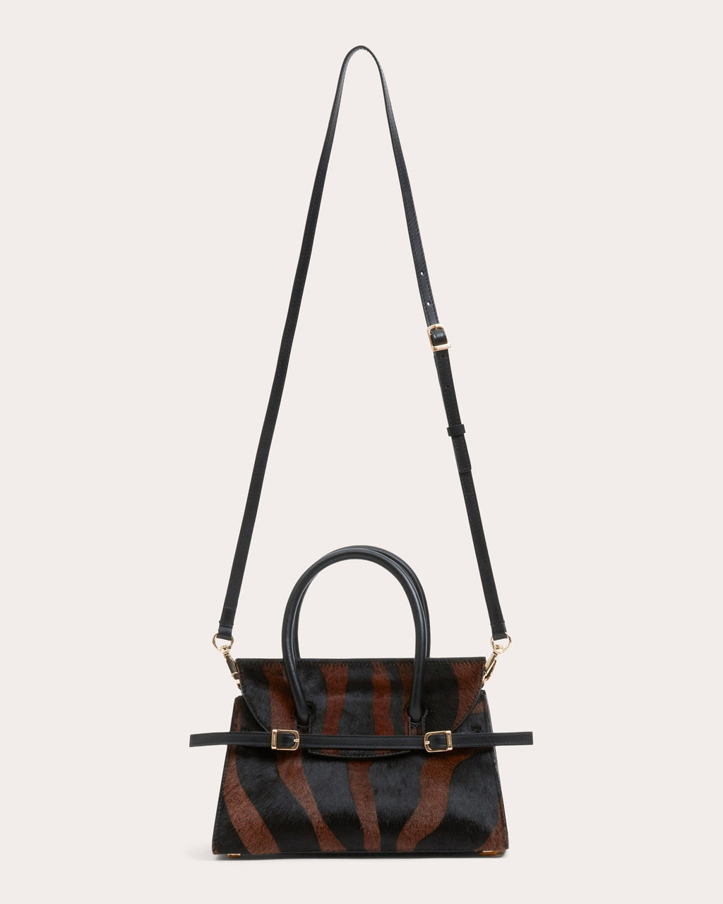 River Zebra Calf Hair Top-Handle Bag