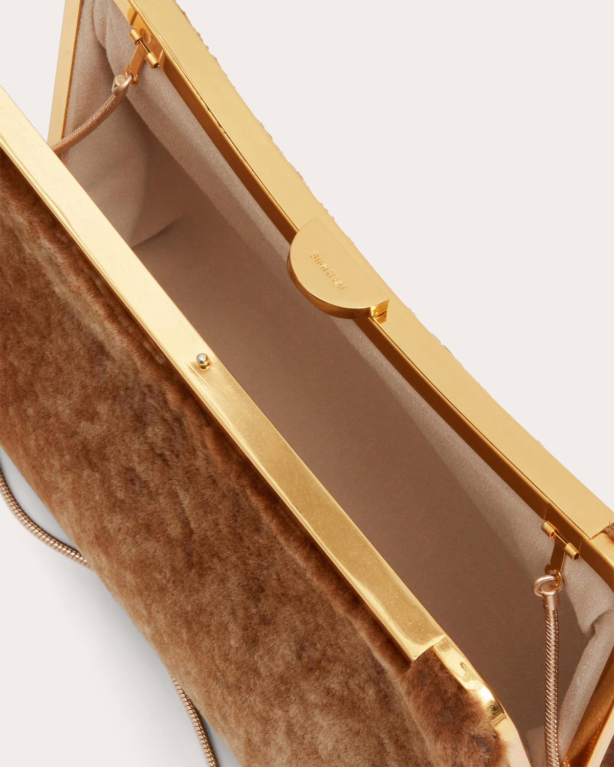 Solange Shearling Clutch