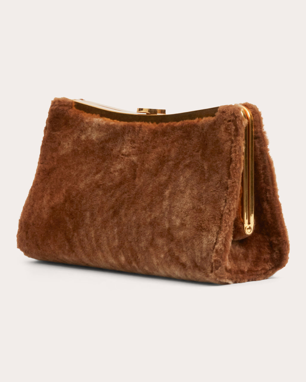 Solange Shearling Clutch