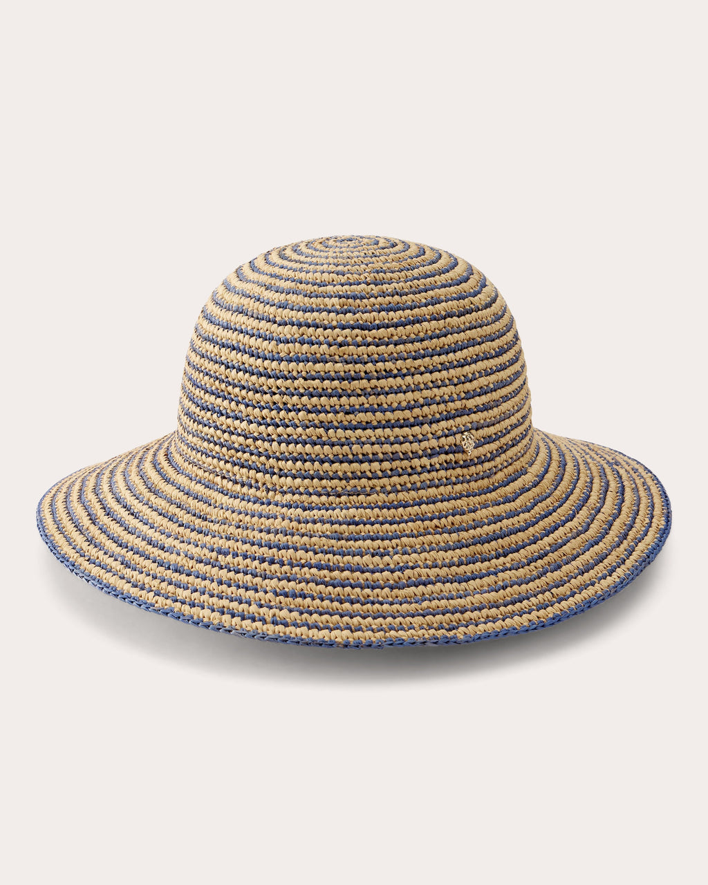 Evadine Stripe Crocheted Raffia Sun Hat