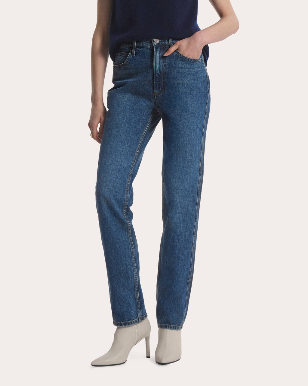 Tapered High-Rise Jeans