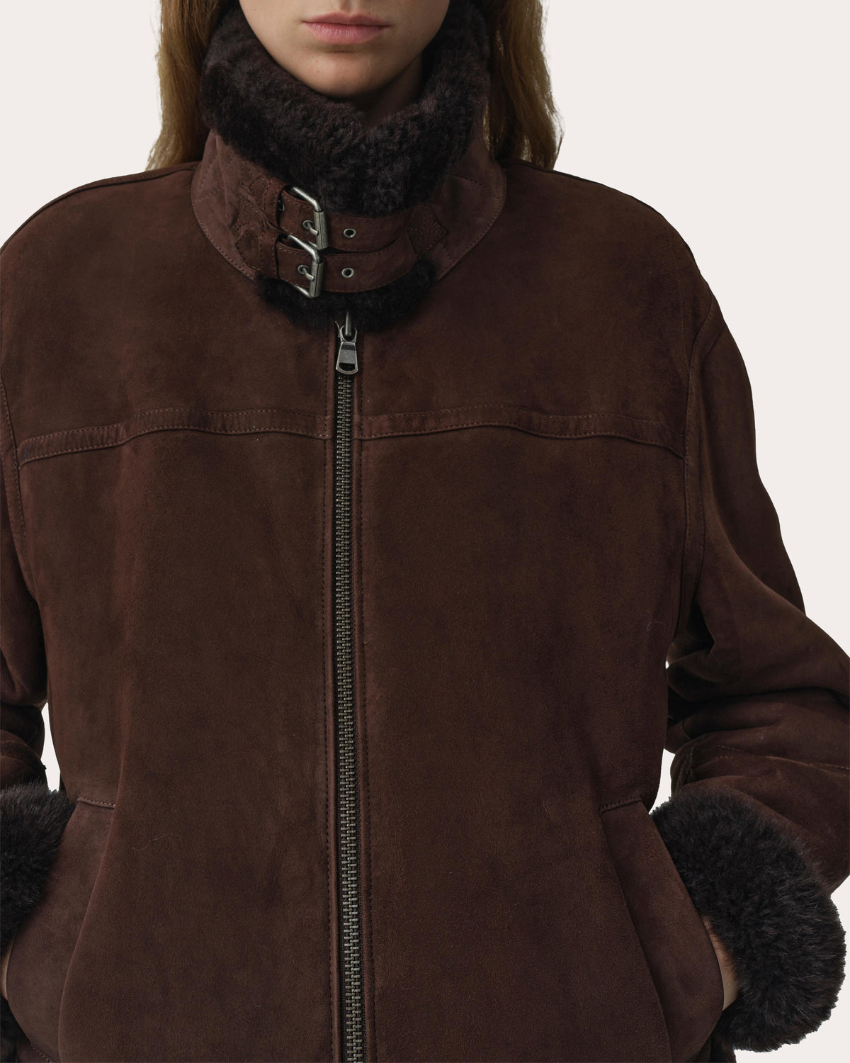 Cassia Shearling Aviator Jacket