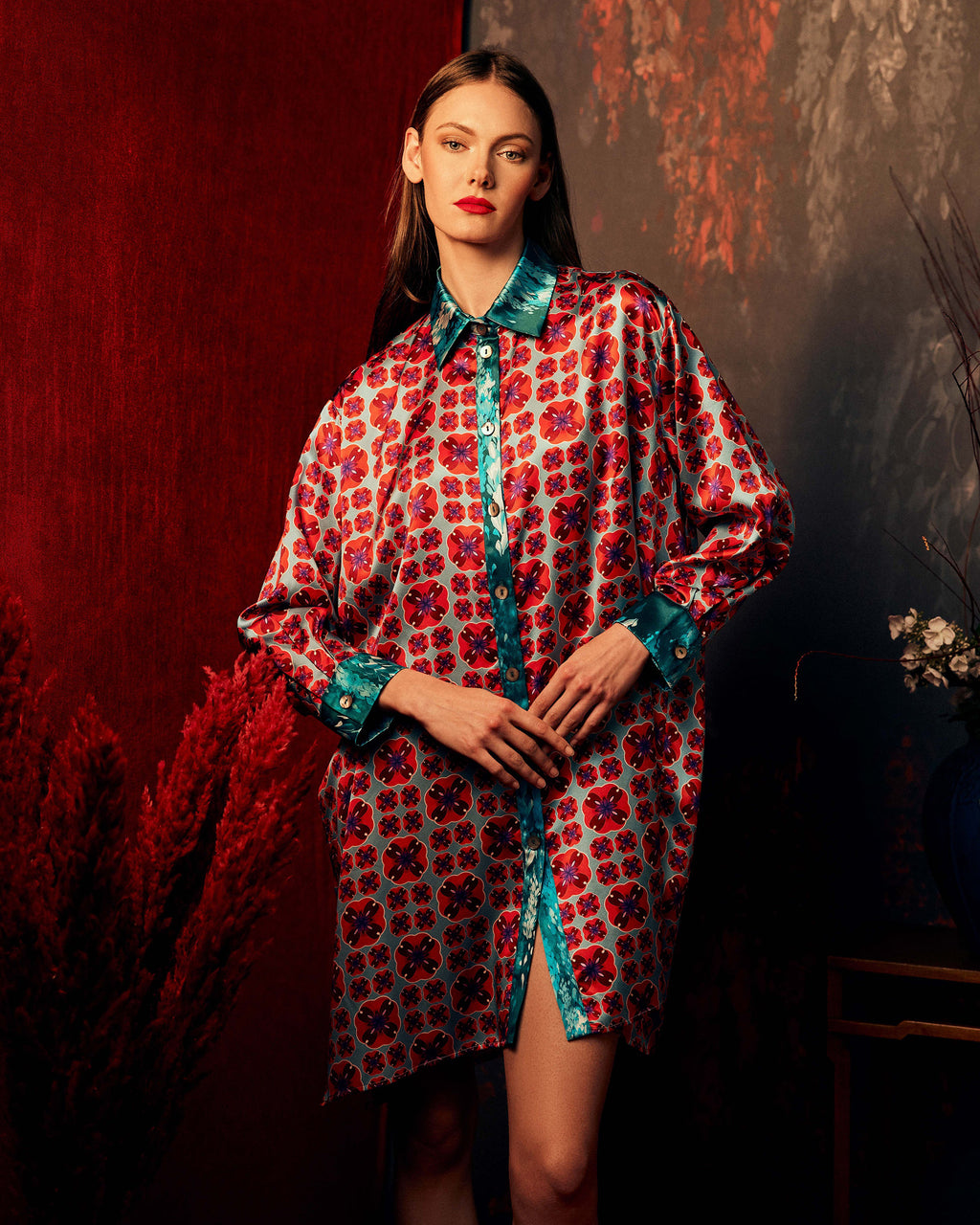 Gifu Tairu Silk Shirt Dress