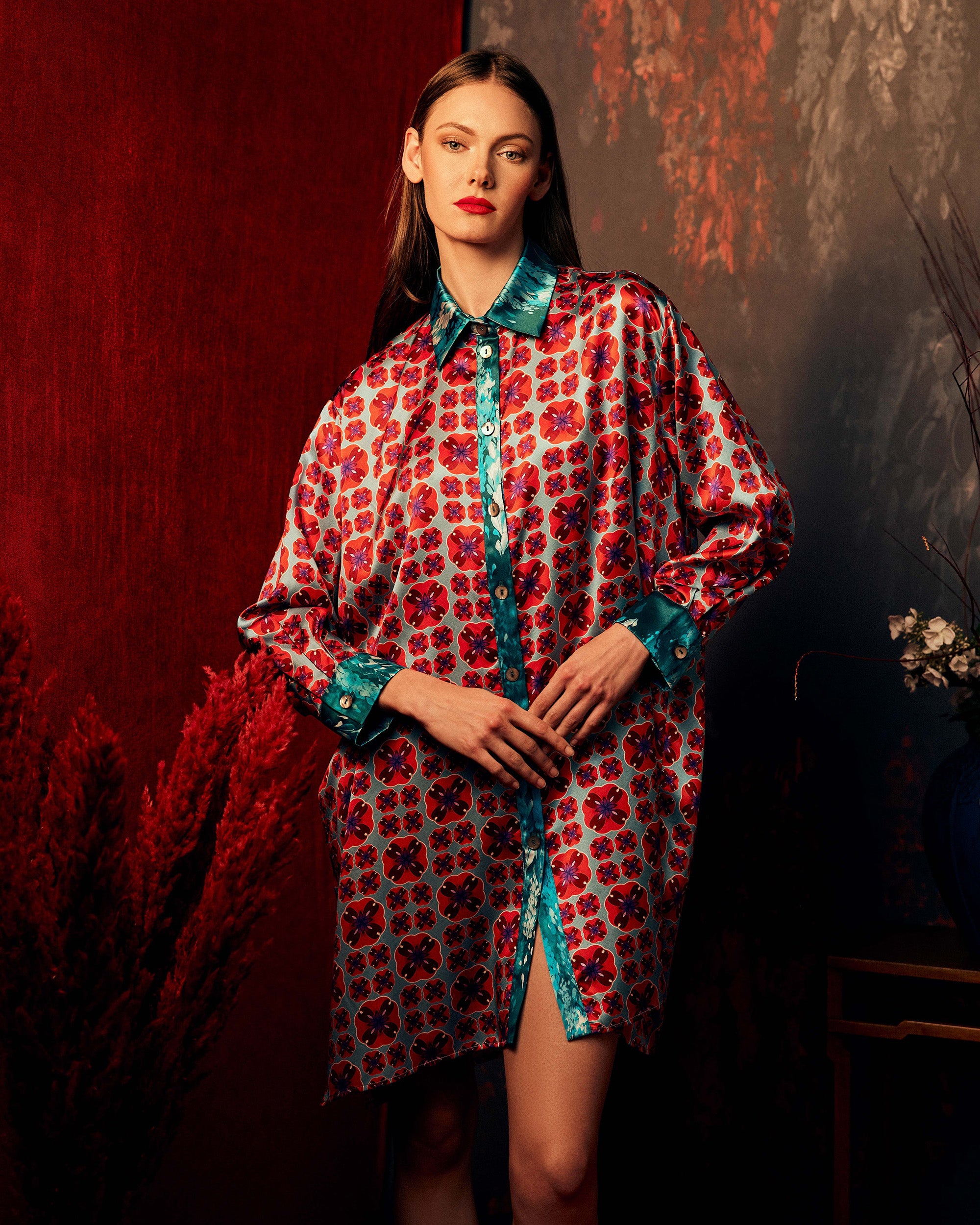 Gifu Tairu Silk Shirt Dress