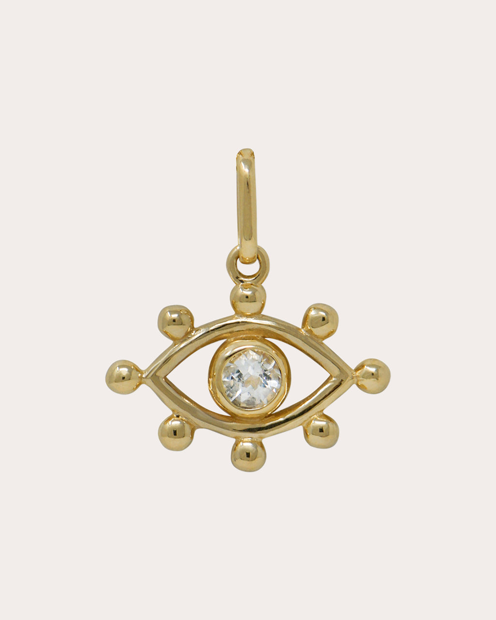Topaz Dew Drop Evil Eye Charm
