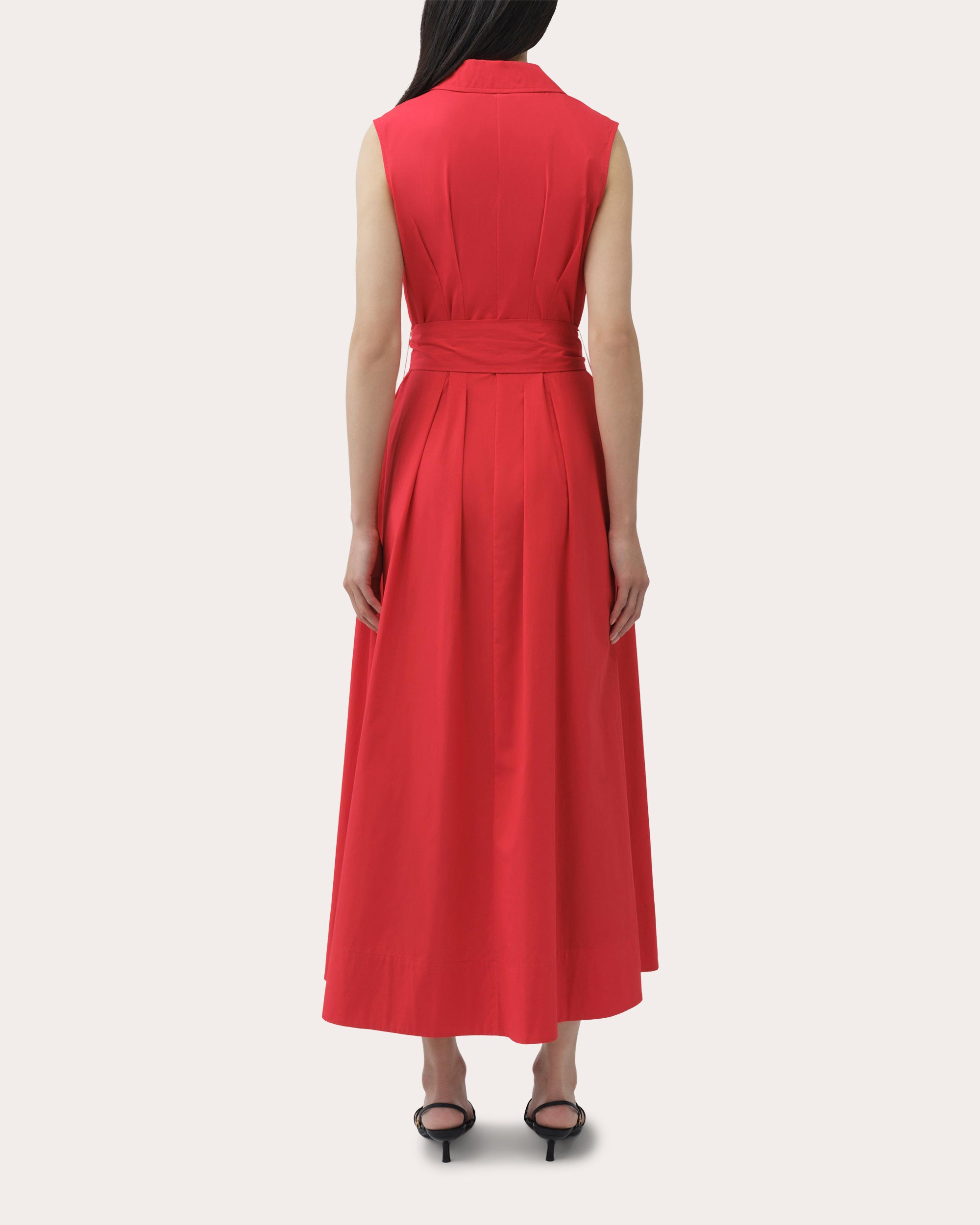 belted sleeveless shirt dress 11 SEERSUCKER BELTED SLEEVELESS SHIRT DRESS