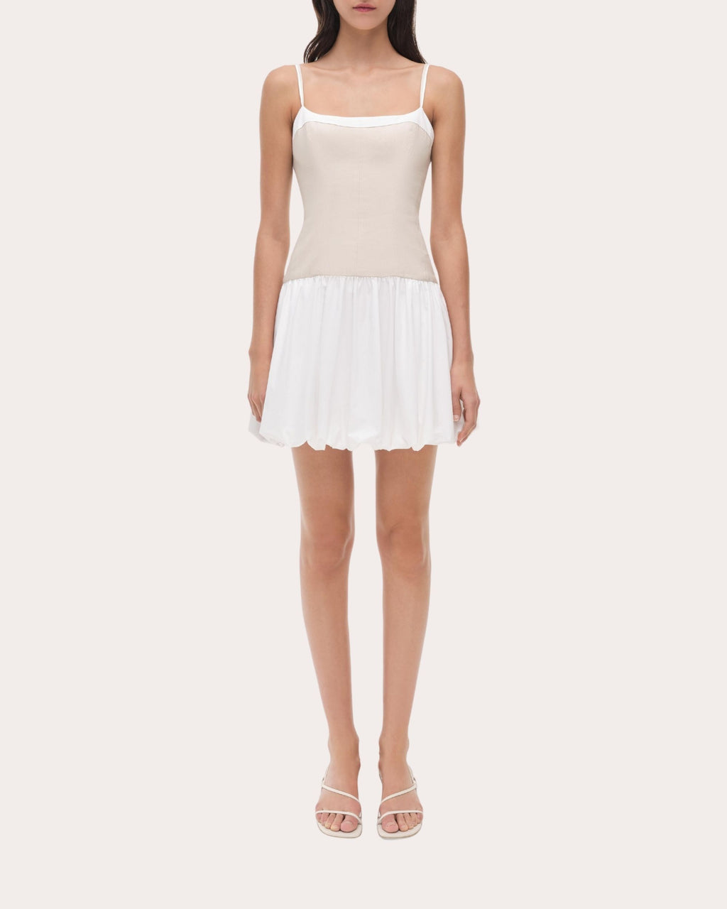 Fifi Poplin Combo Drop-Waist Mini Dress