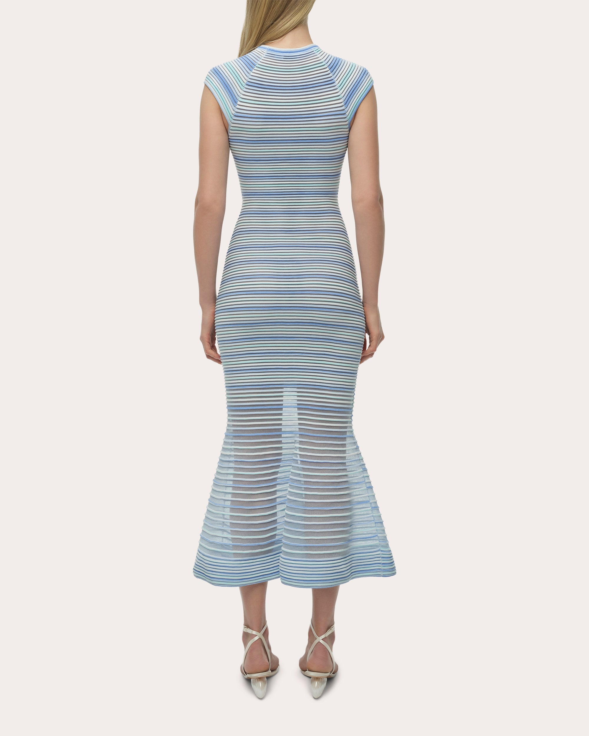 Danica Stripe Knit Mermaid Midi Dress