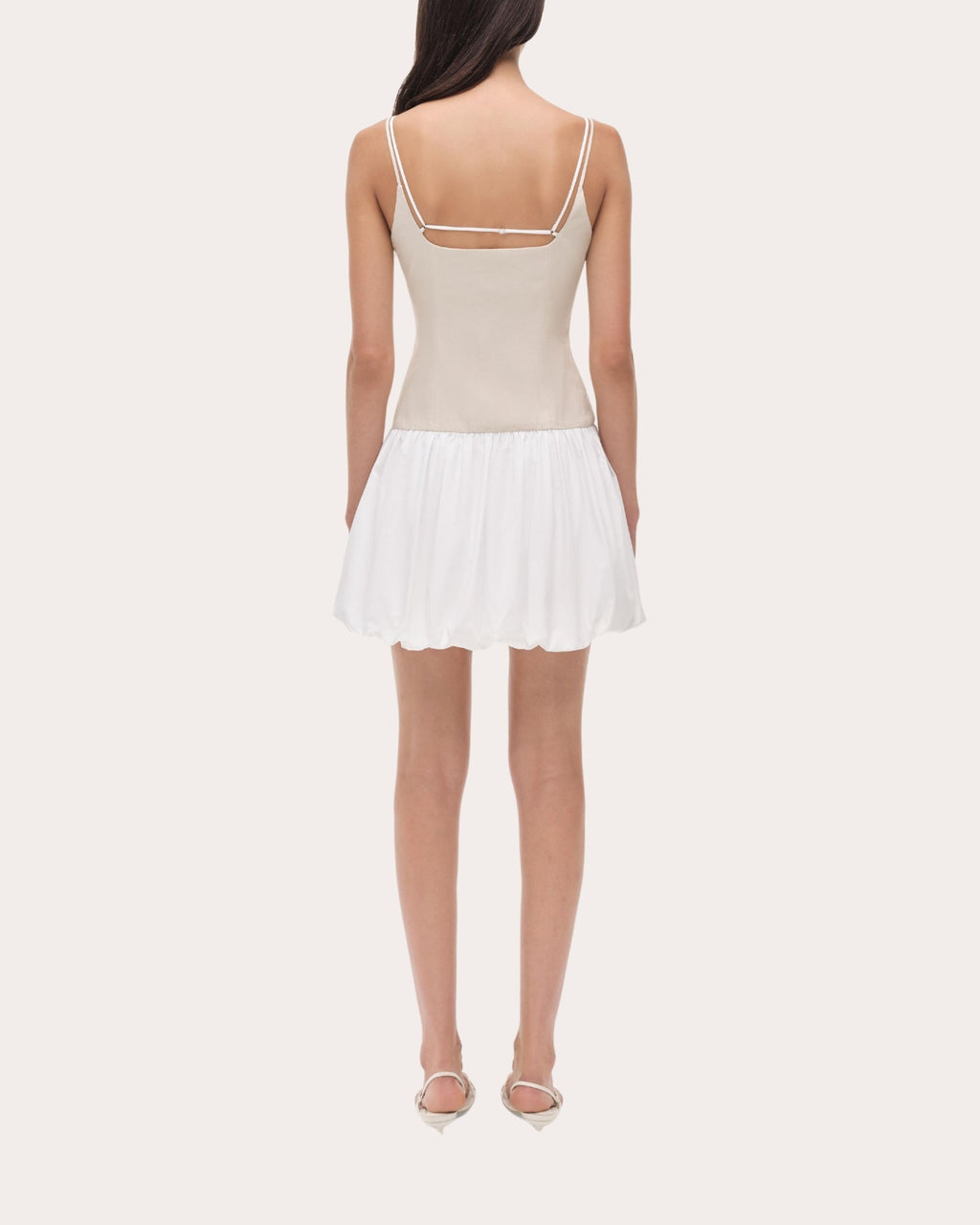 Fifi Poplin Combo Drop-Waist Mini Dress