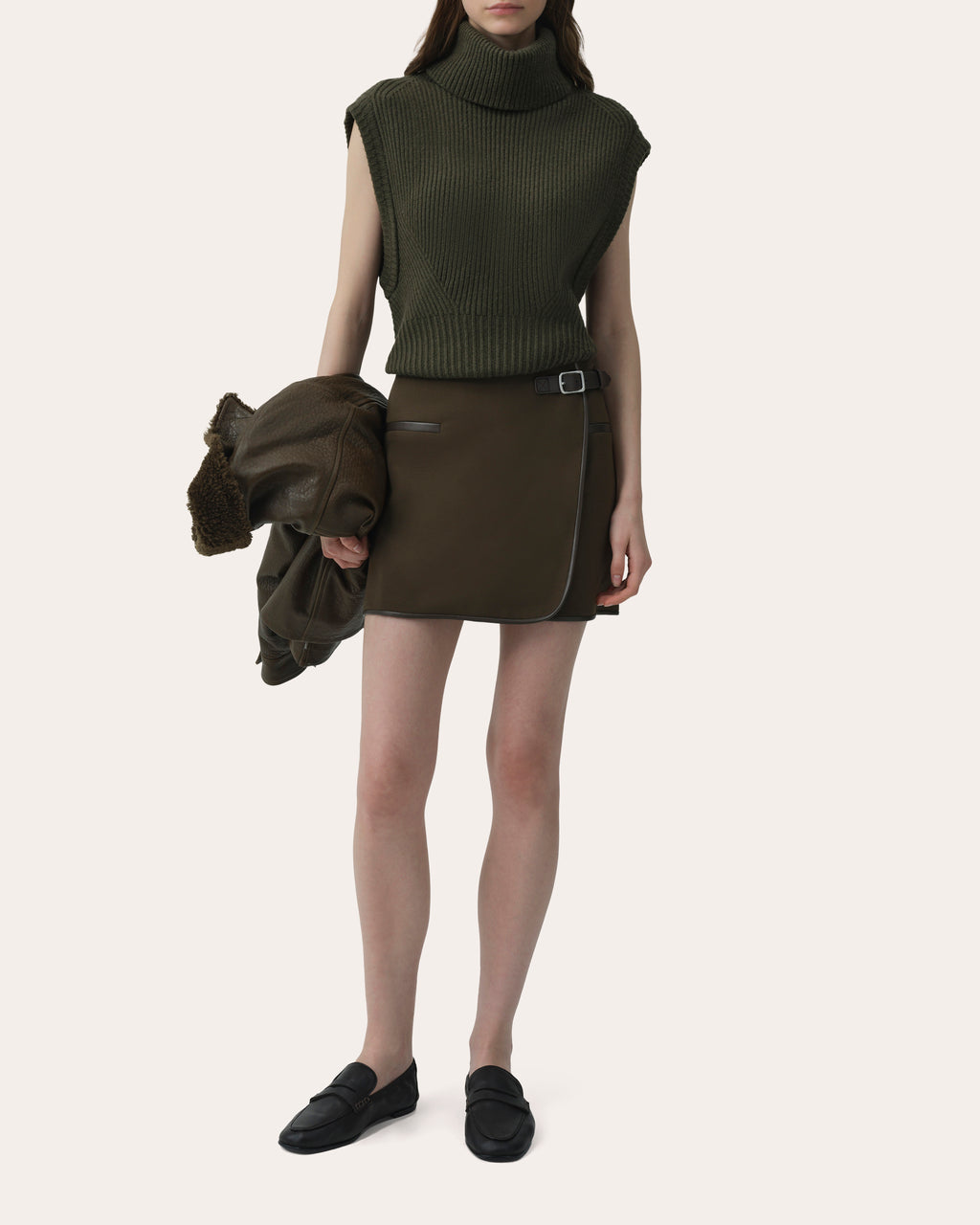 Maple Wool Knit Turtleneck Top