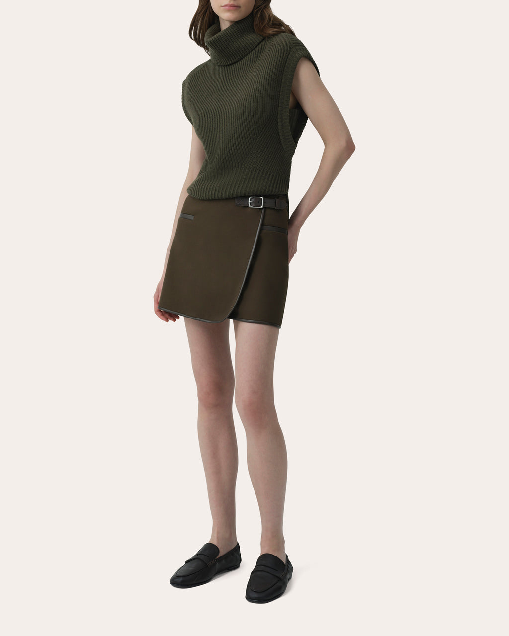 Maple Wool Knit Turtleneck Top