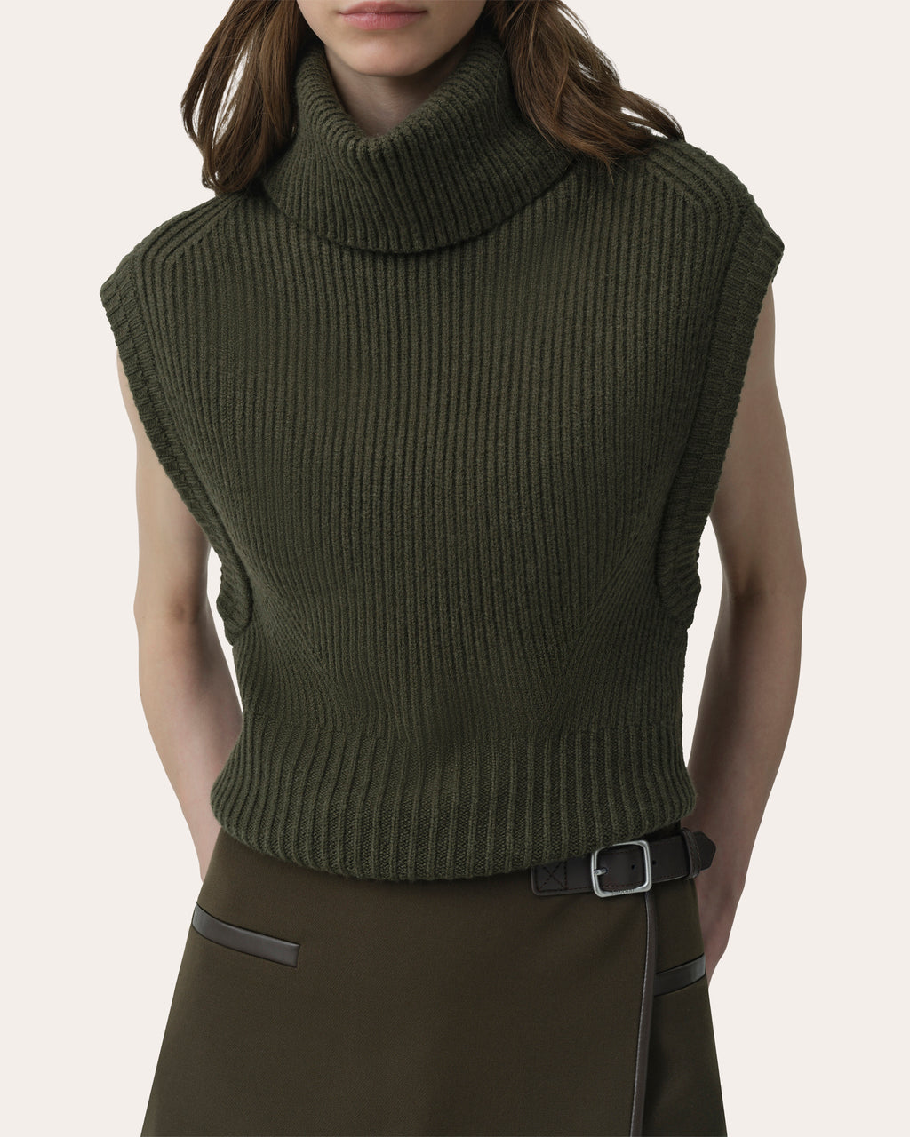 Maple Wool Knit Turtleneck Top