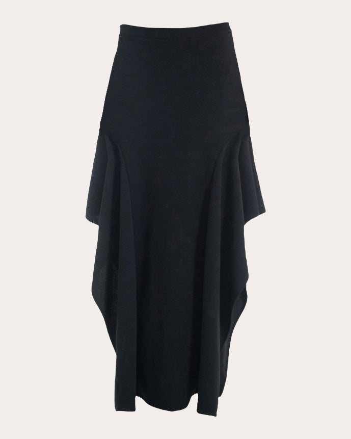Carmen Draped Scuba Knit Maxi Skirt