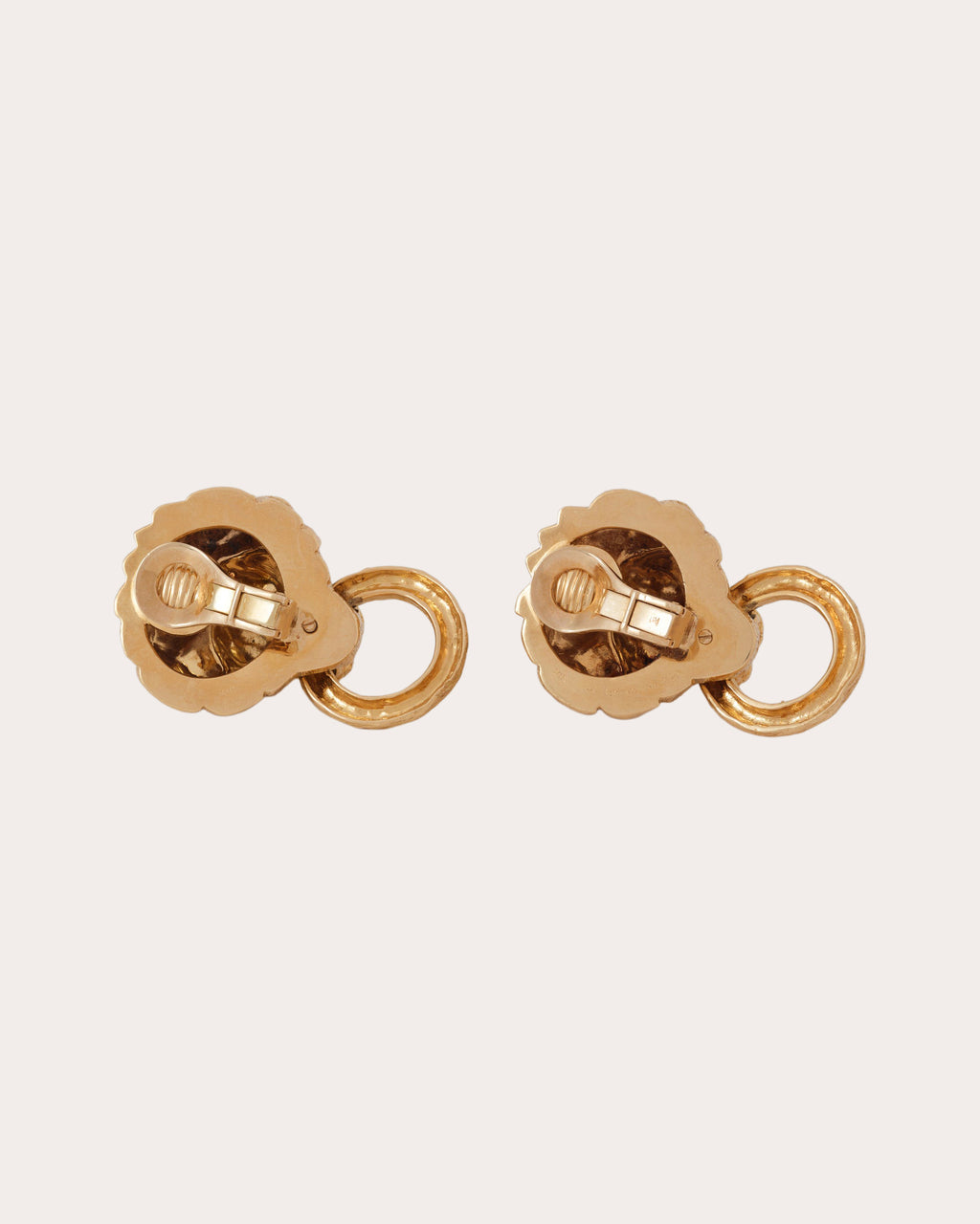 Vintage Van Cleef & Arpels Lion Door Knocker Earrings