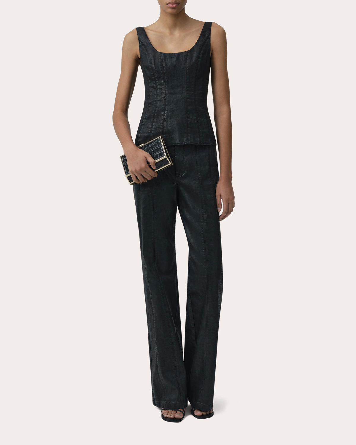 Ansel Coated Denim Trousers