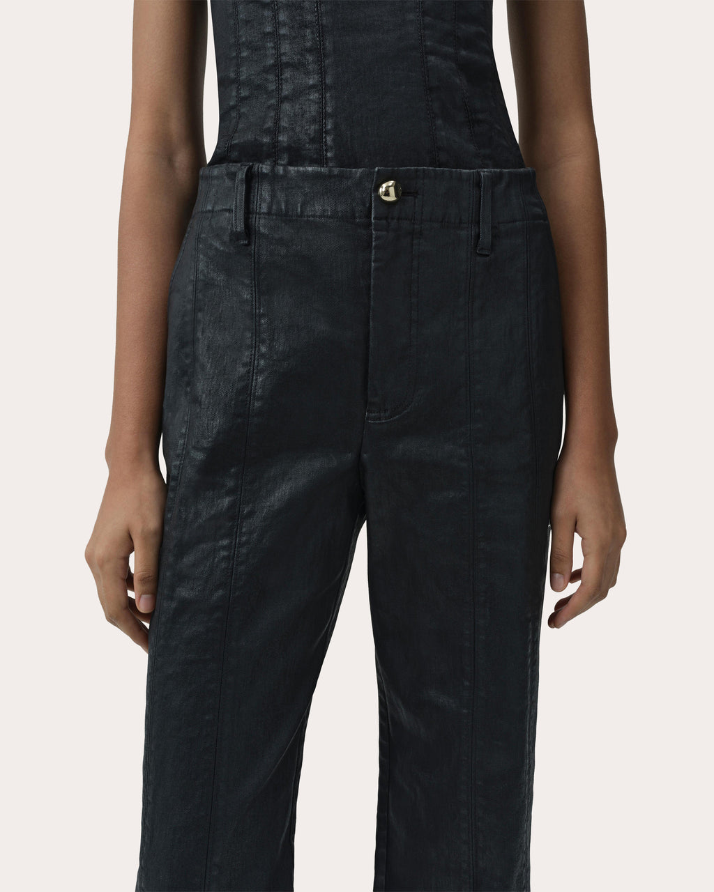 Ansel Coated Denim Trousers
