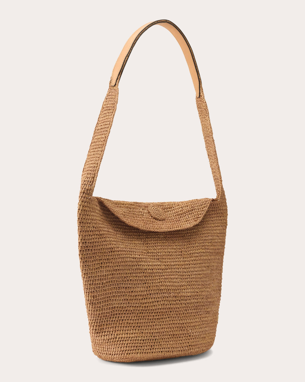 Yala Crocheted Raffia Drawstring Sac Bag