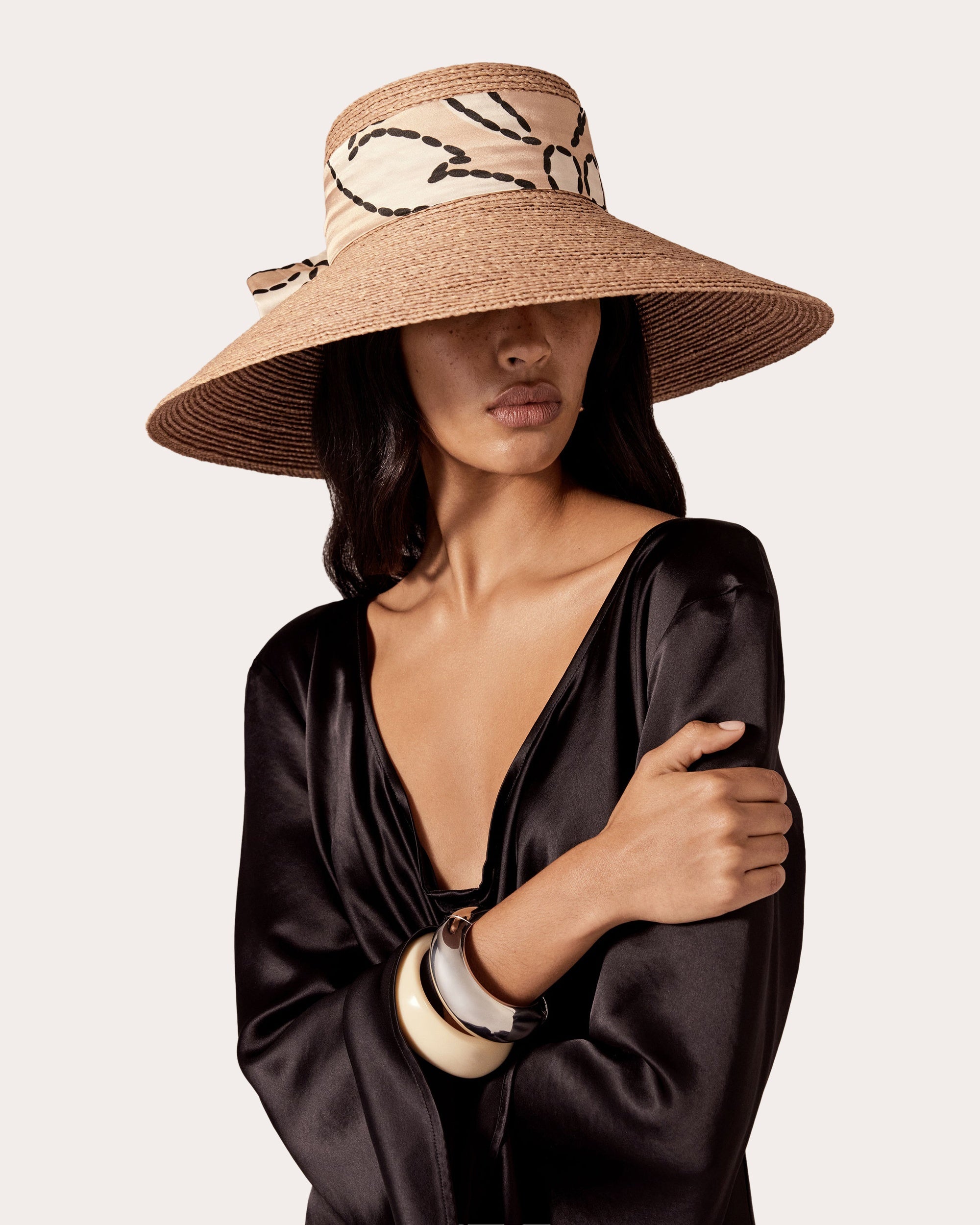 Keshini Raffia Lace Crocheted Sun Hat