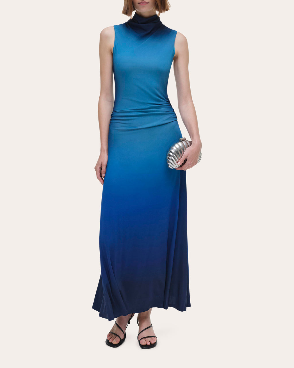 Aldina Ruched Ombré Jersey Maxi Dress